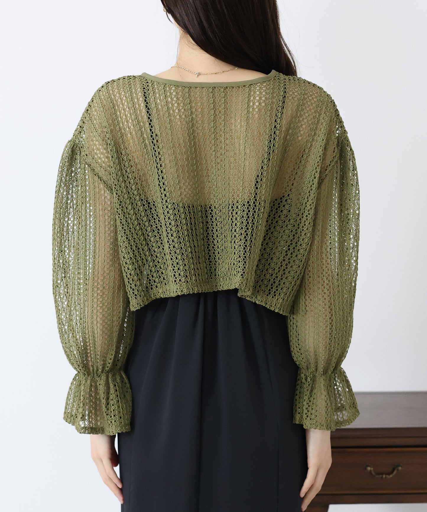 【SALE】2WAYリボンレースカーディガン