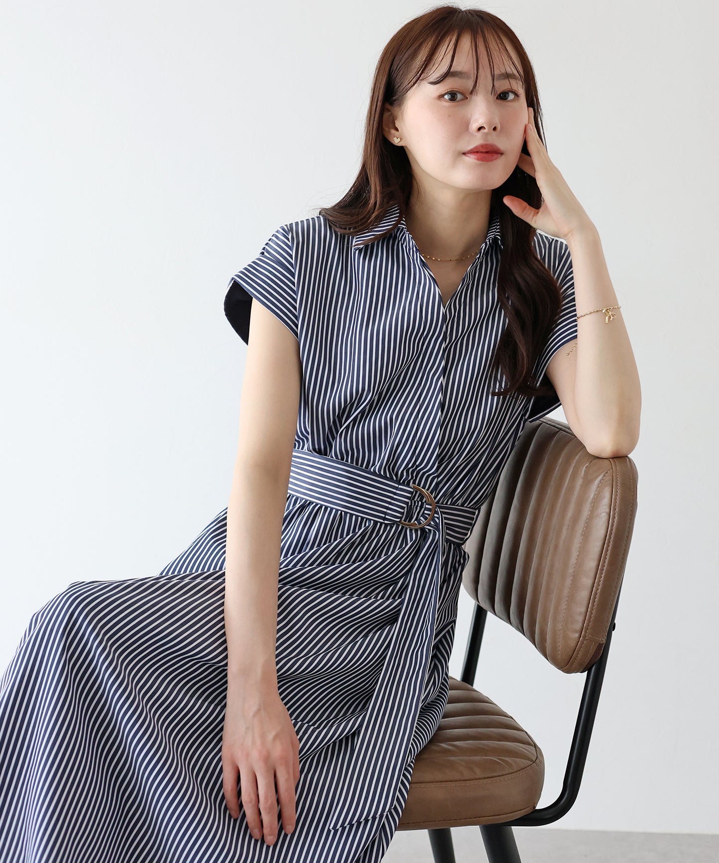 【TIME SALE】カシュクールシャツワンピース