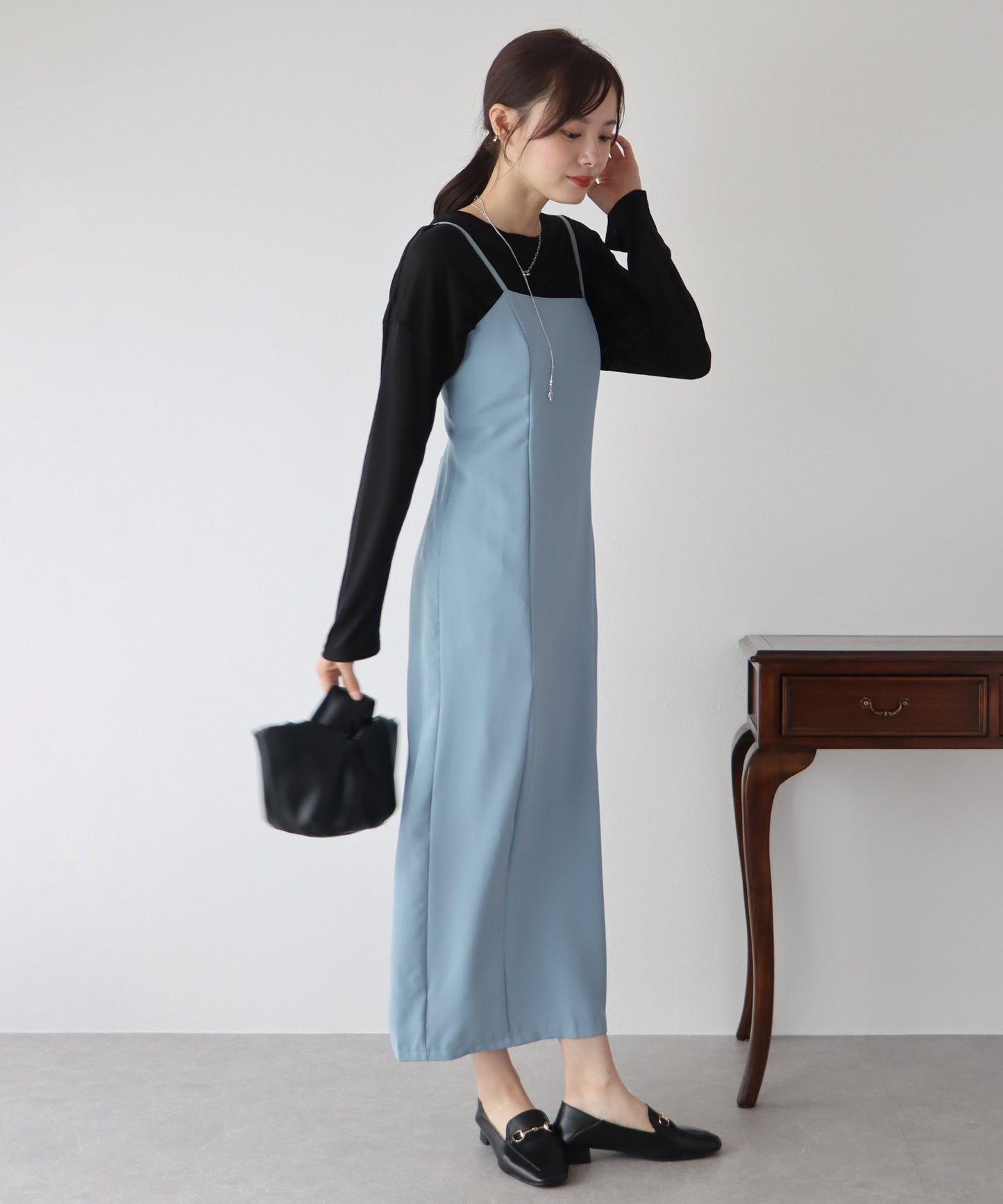 【SALE】Iラインホルターキャミワンピース