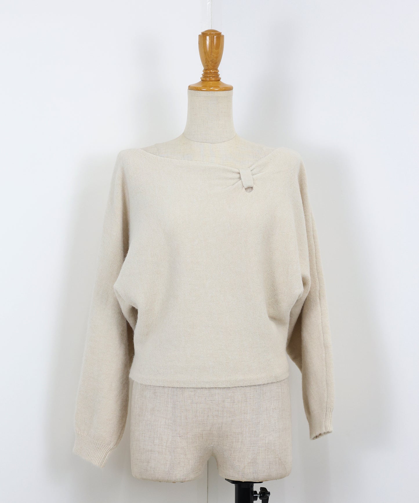 【早割5%OFF】リボンドルマンニット