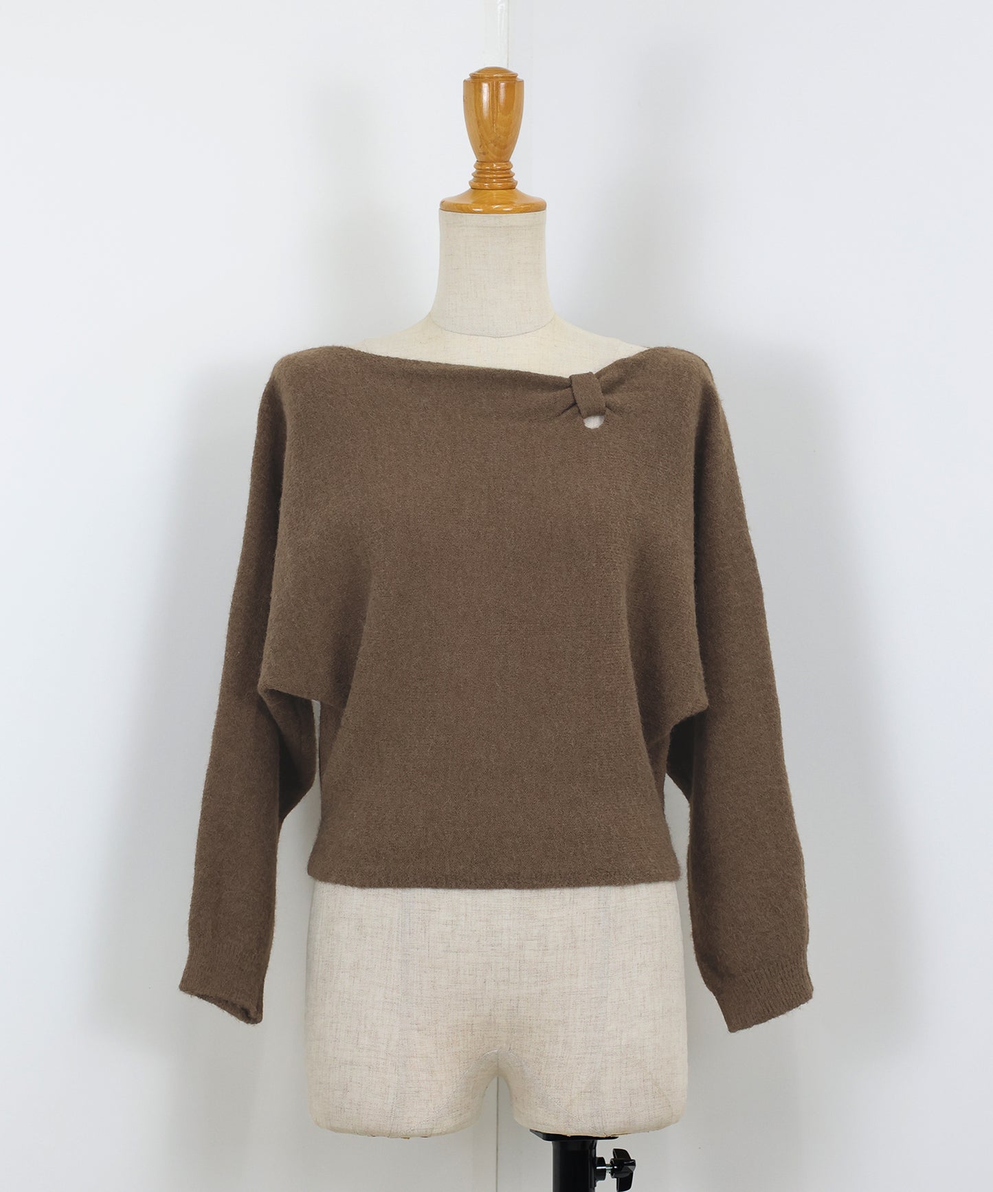 【早割5%OFF】リボンドルマンニット