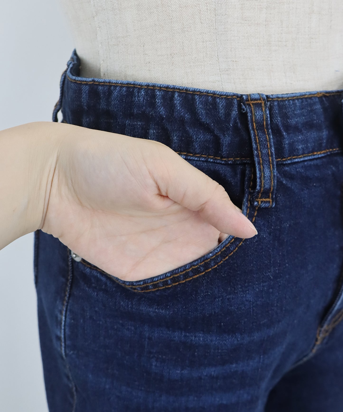 ハートポケットフレアデニムパンツ