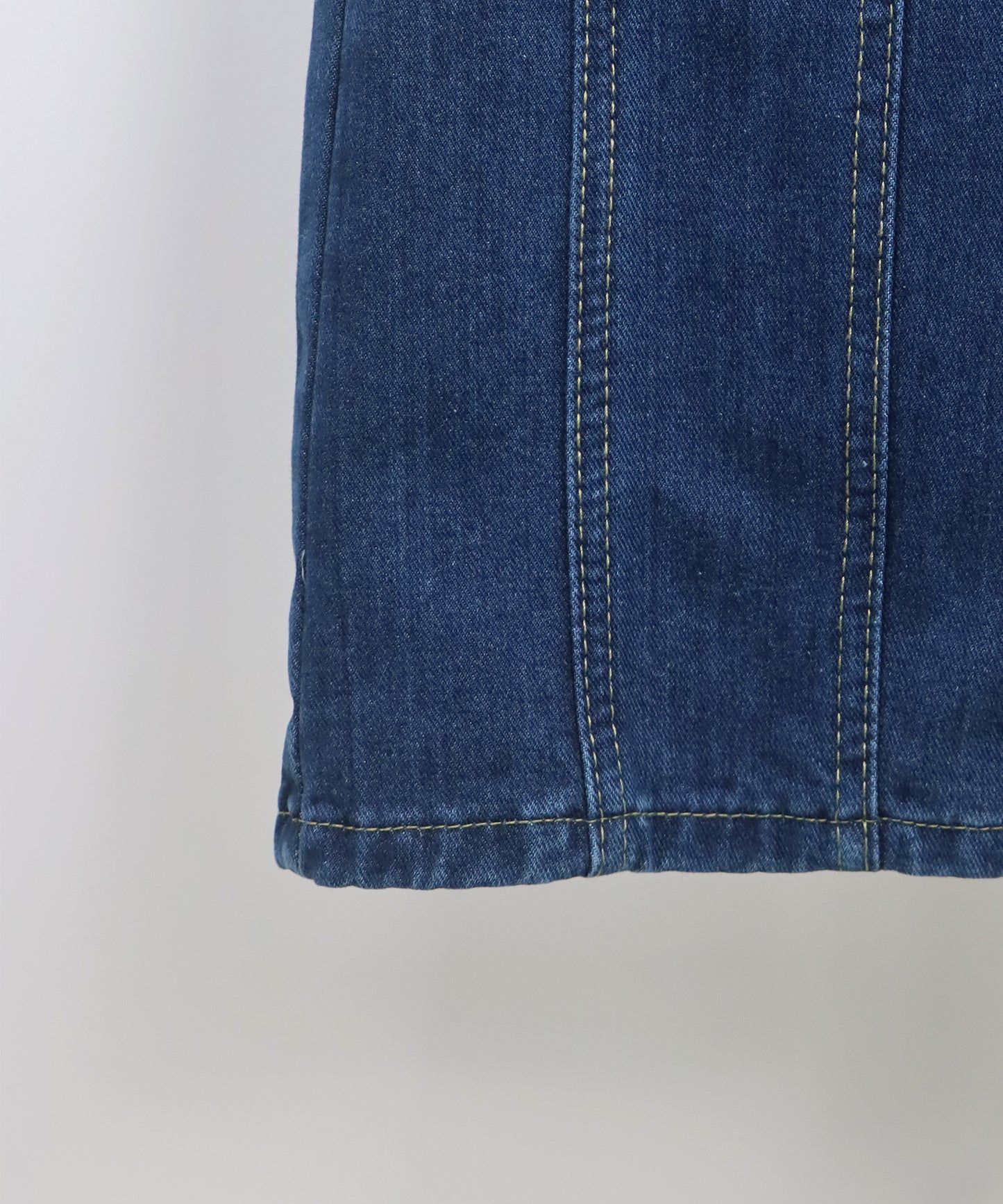 ハイウエストバックリボンワイドデニムパンツ