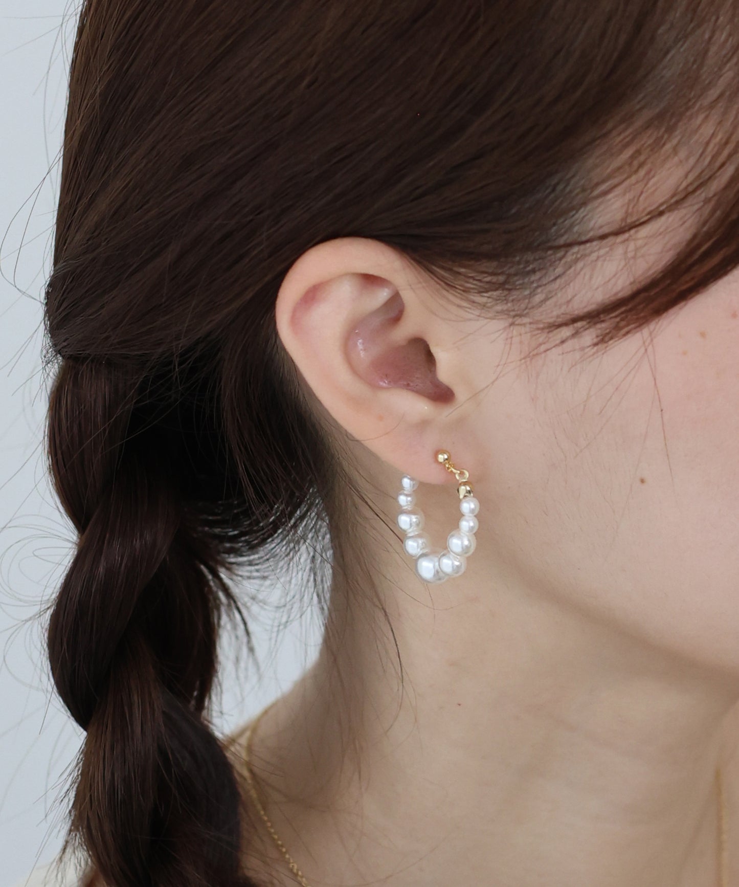 【早割5%OFF】パールフープピアス / ニッケルフリー【ネコポス】