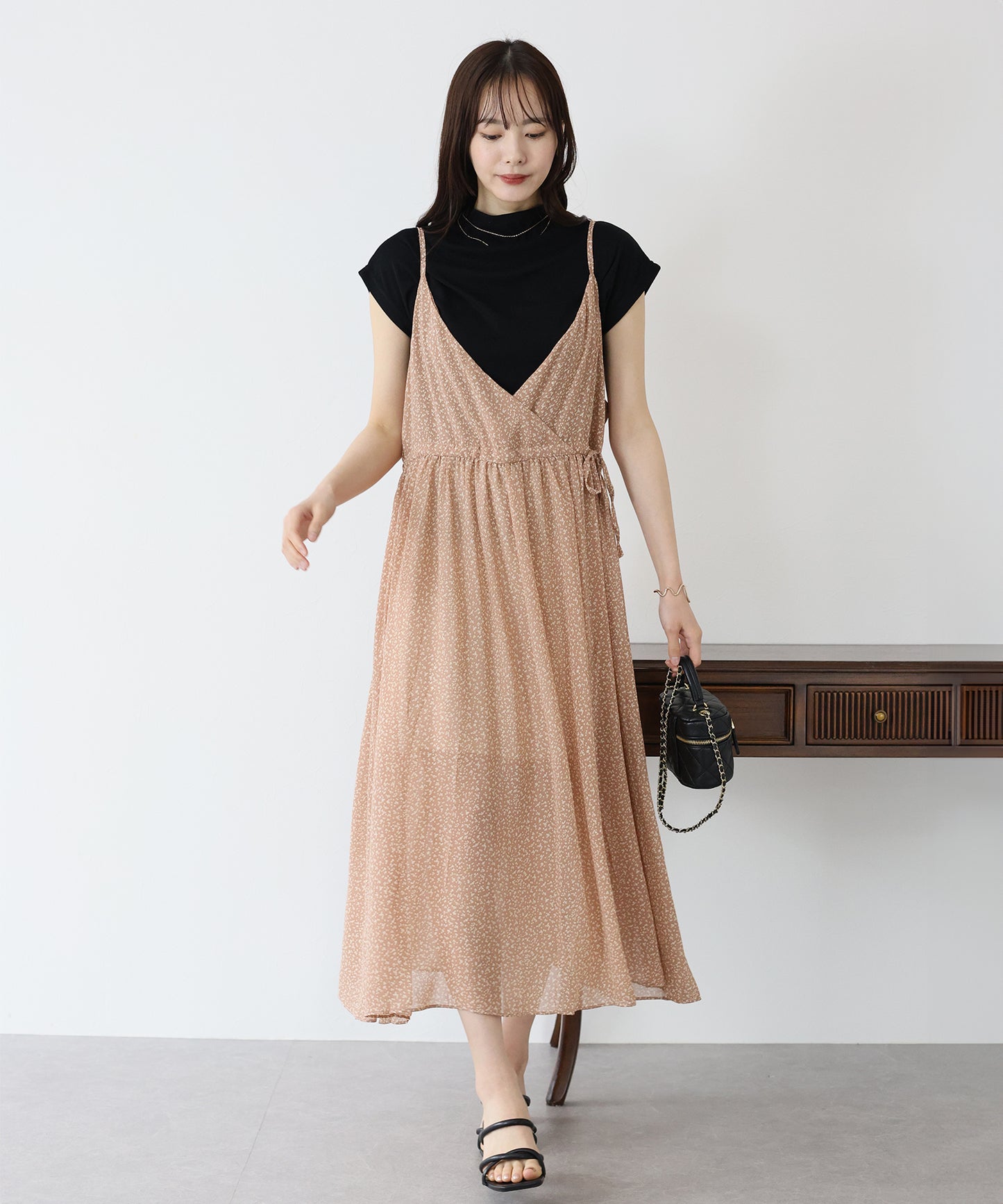 【SALE】プリントキャミワンピース