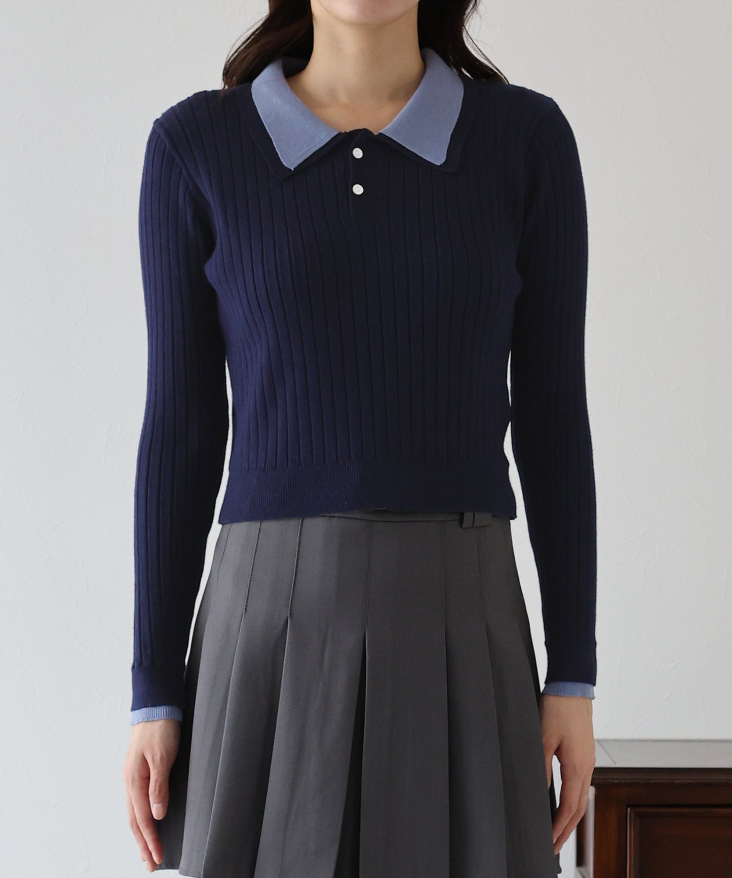 【早割5%OFF】ダブル襟ポロニット