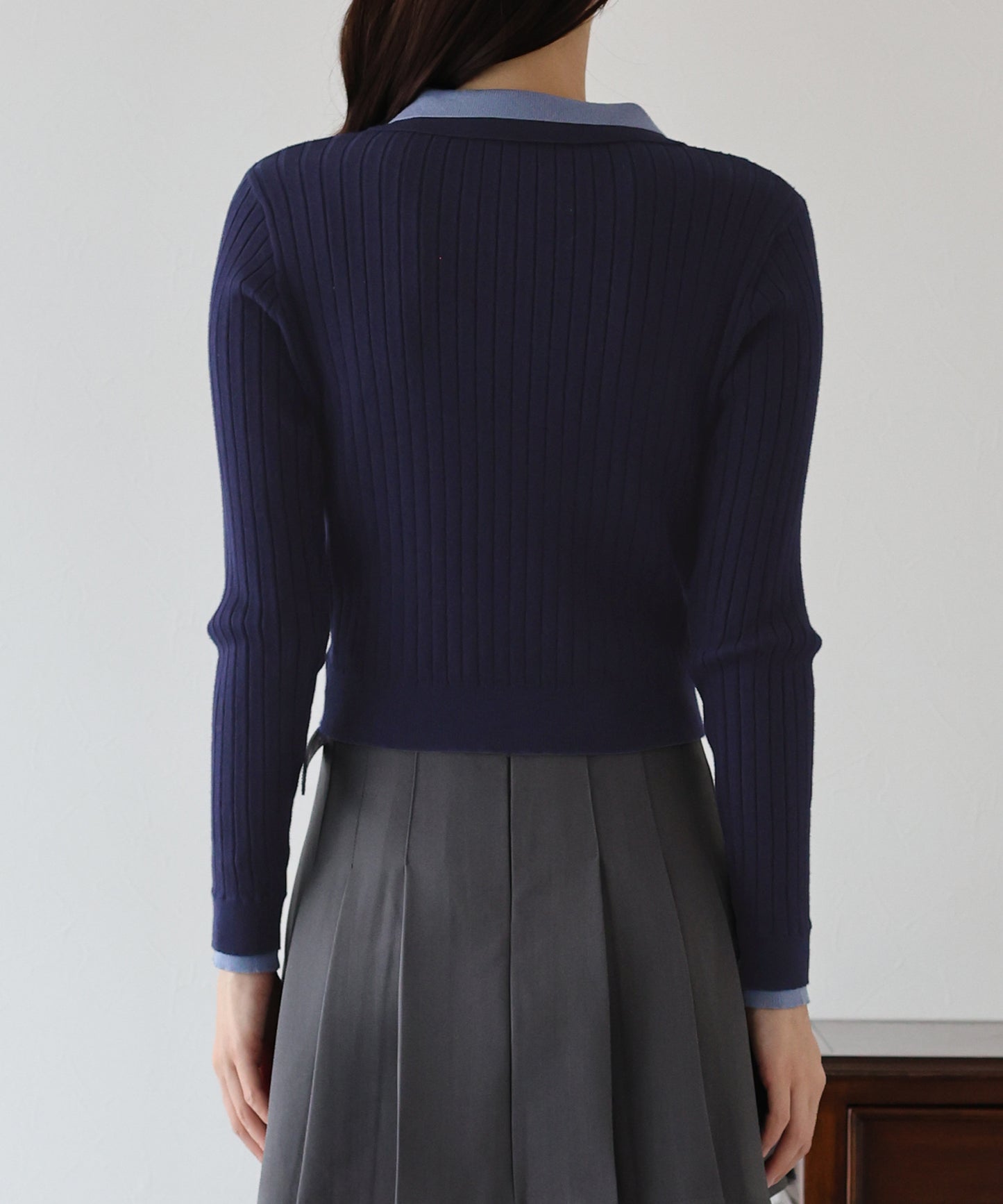 ダブル襟ポロニット