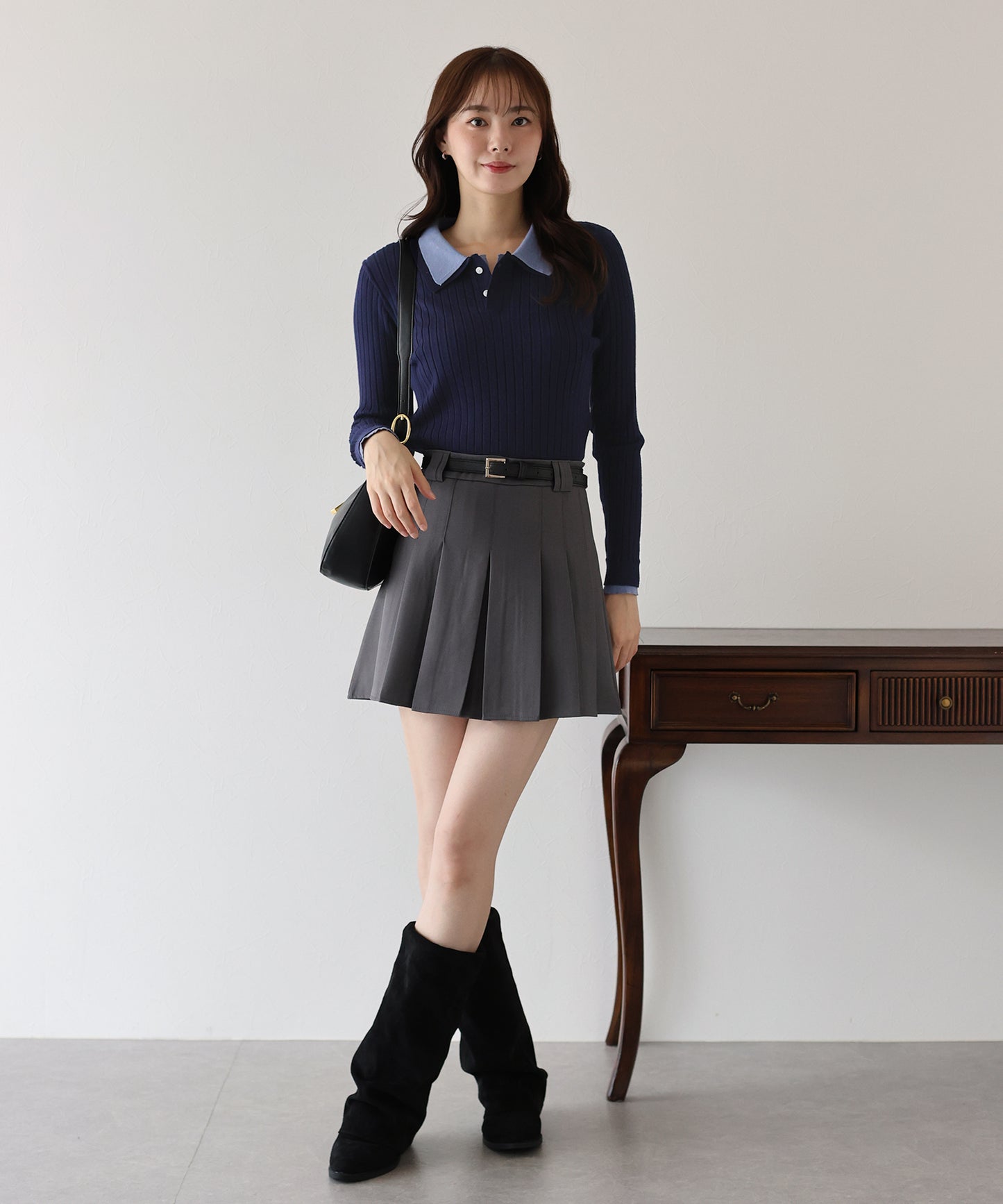 【早割5%OFF】ダブル襟ポロニット