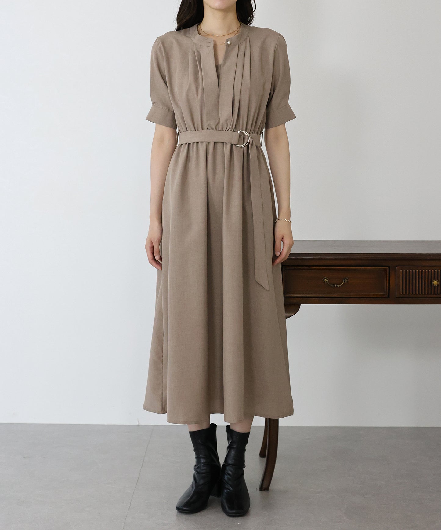 【TIME SALE】2WAYフロントタックワンピース