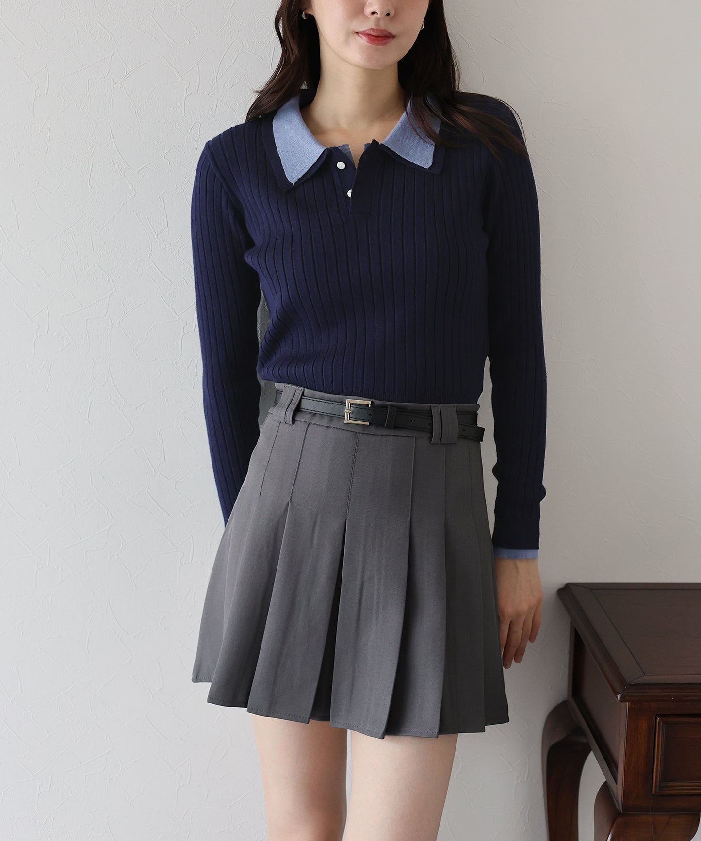 【早割5%OFF】ダブル襟ポロニット