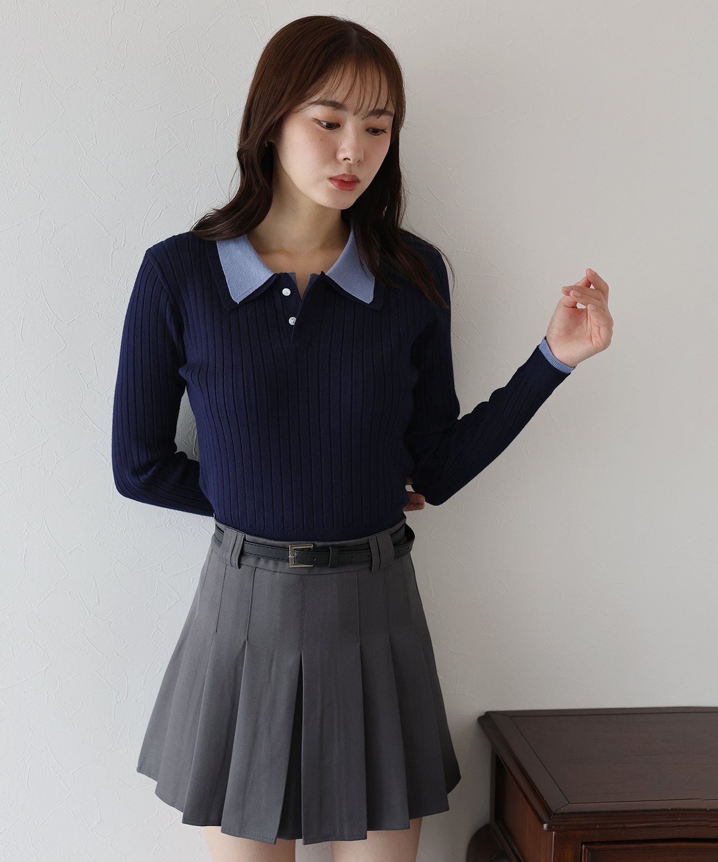 【早割5%OFF】ダブル襟ポロニット
