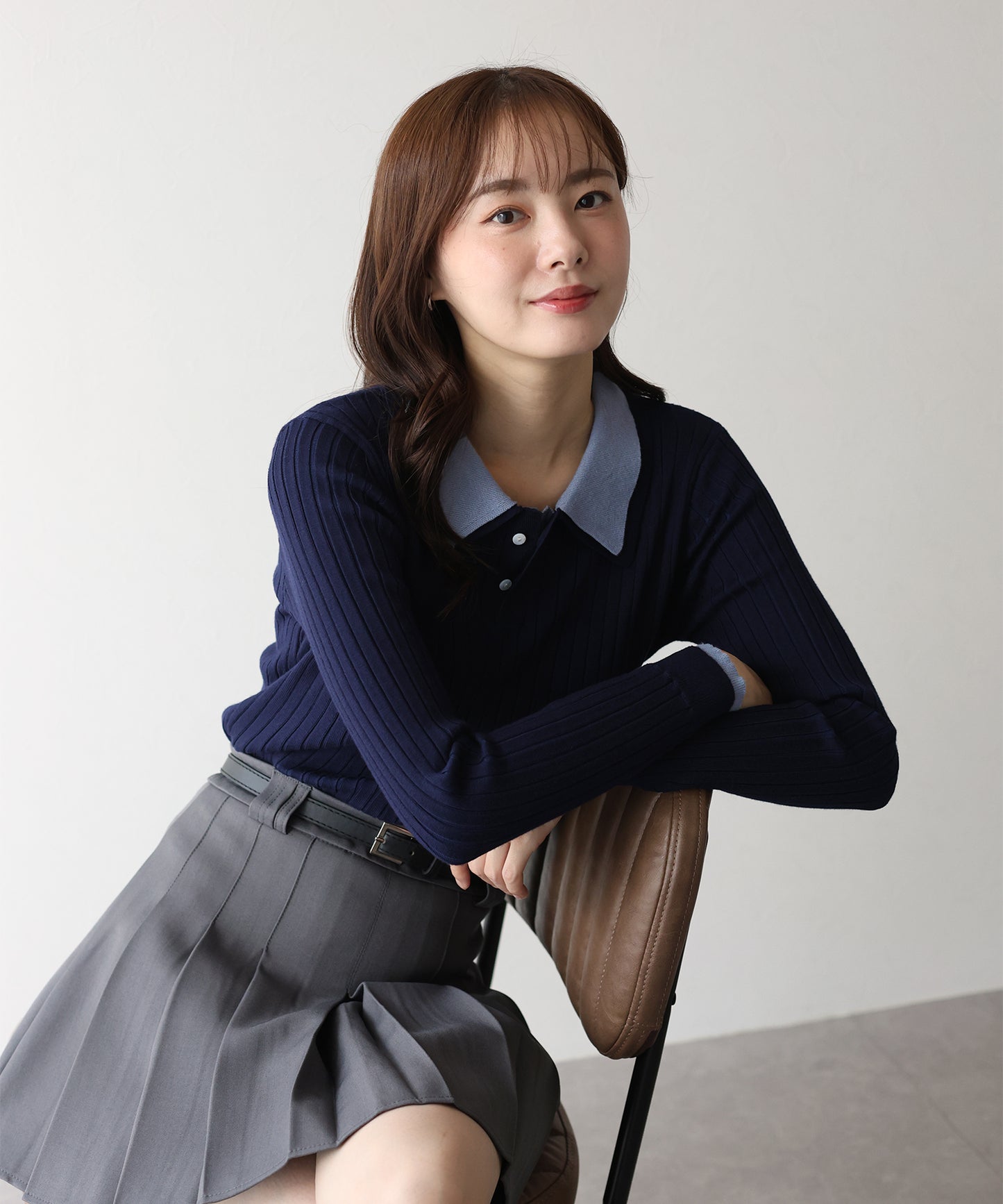 【早割5%OFF】ダブル襟ポロニット