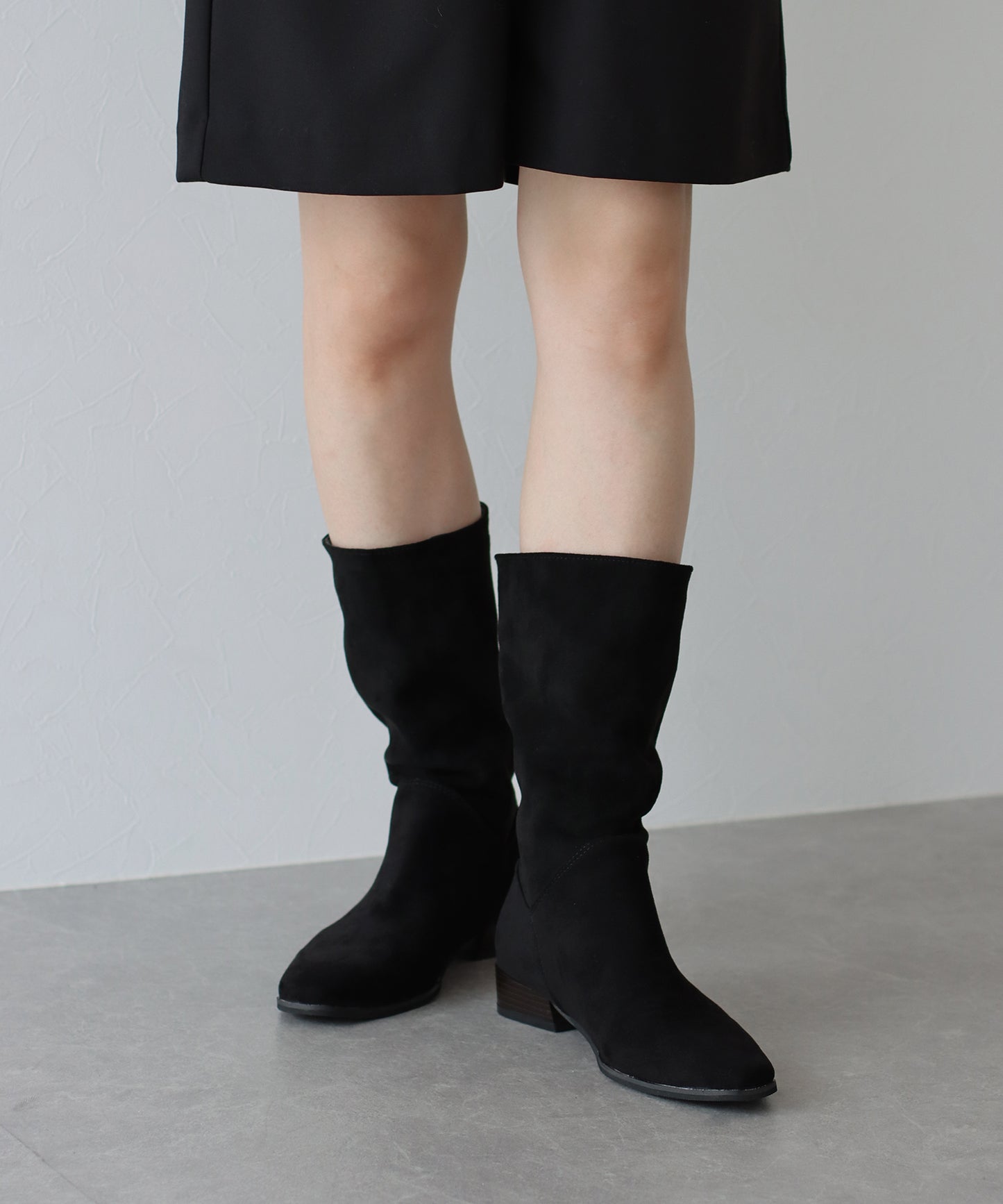【TIME SALE】フェイクスエードロングブーツ