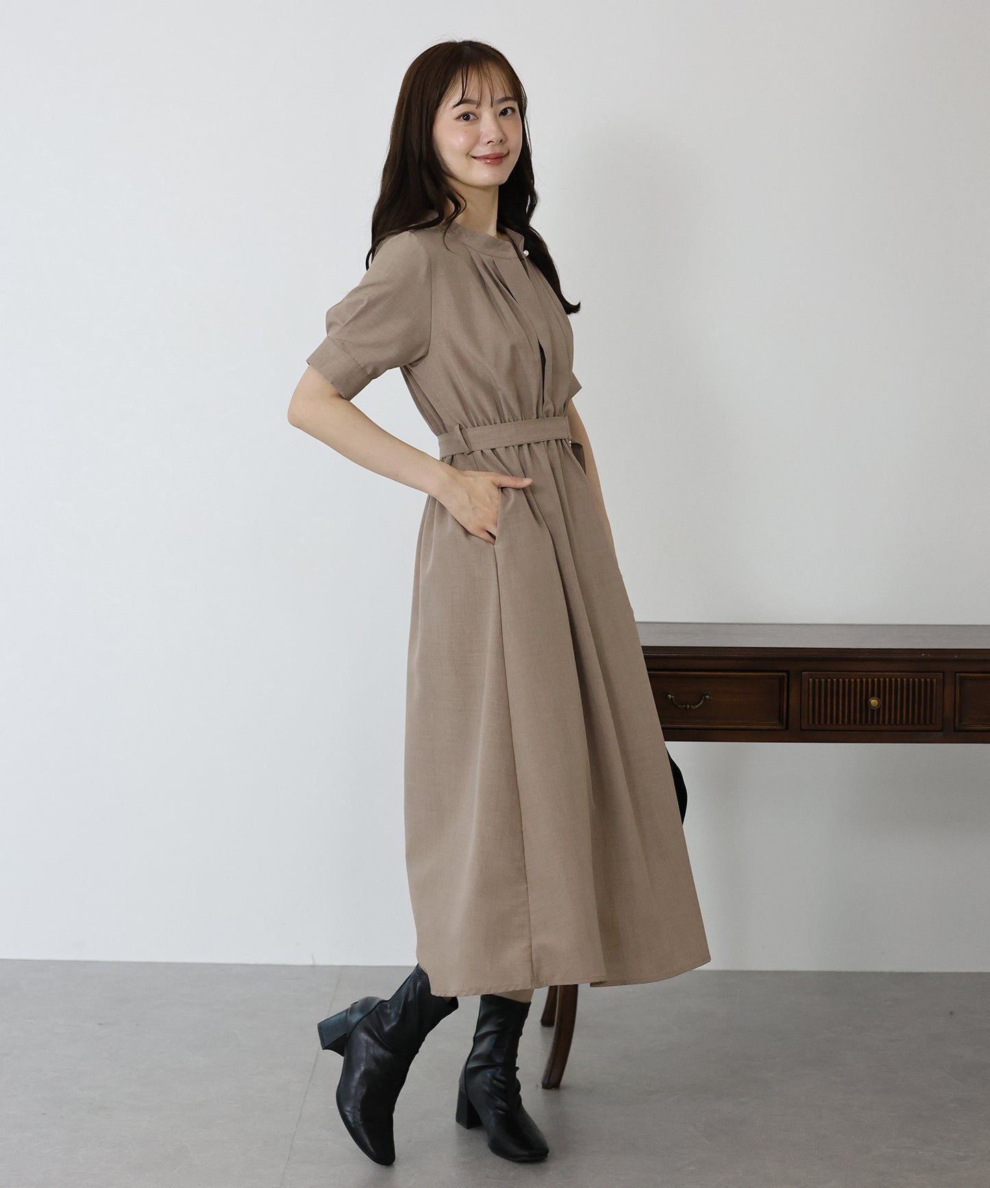 【TIME SALE】2WAYフロントタックワンピース
