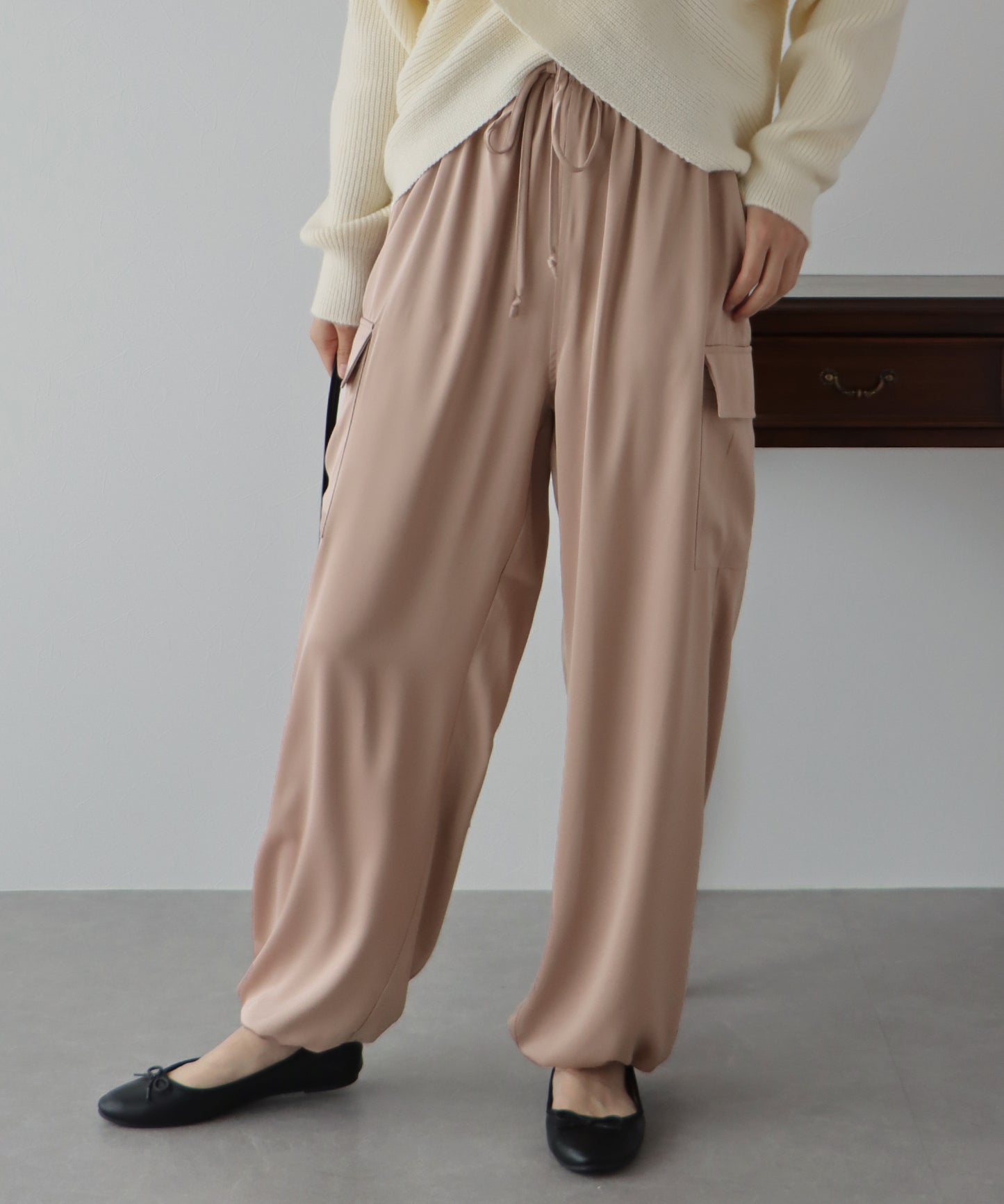 【TIME SALE】サテンカーゴパンツ