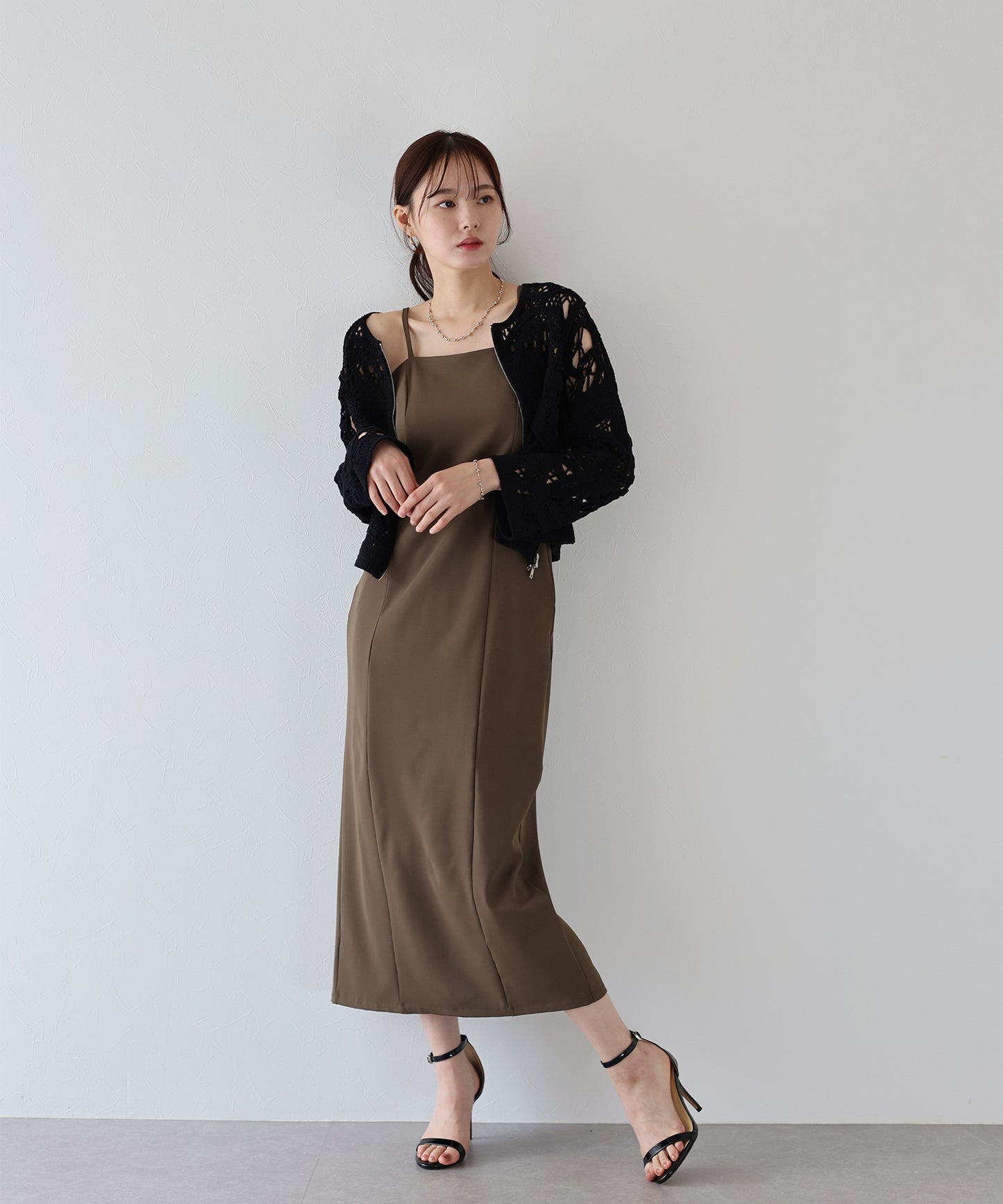 【SALE】ダブルジップクロシェカーディガン