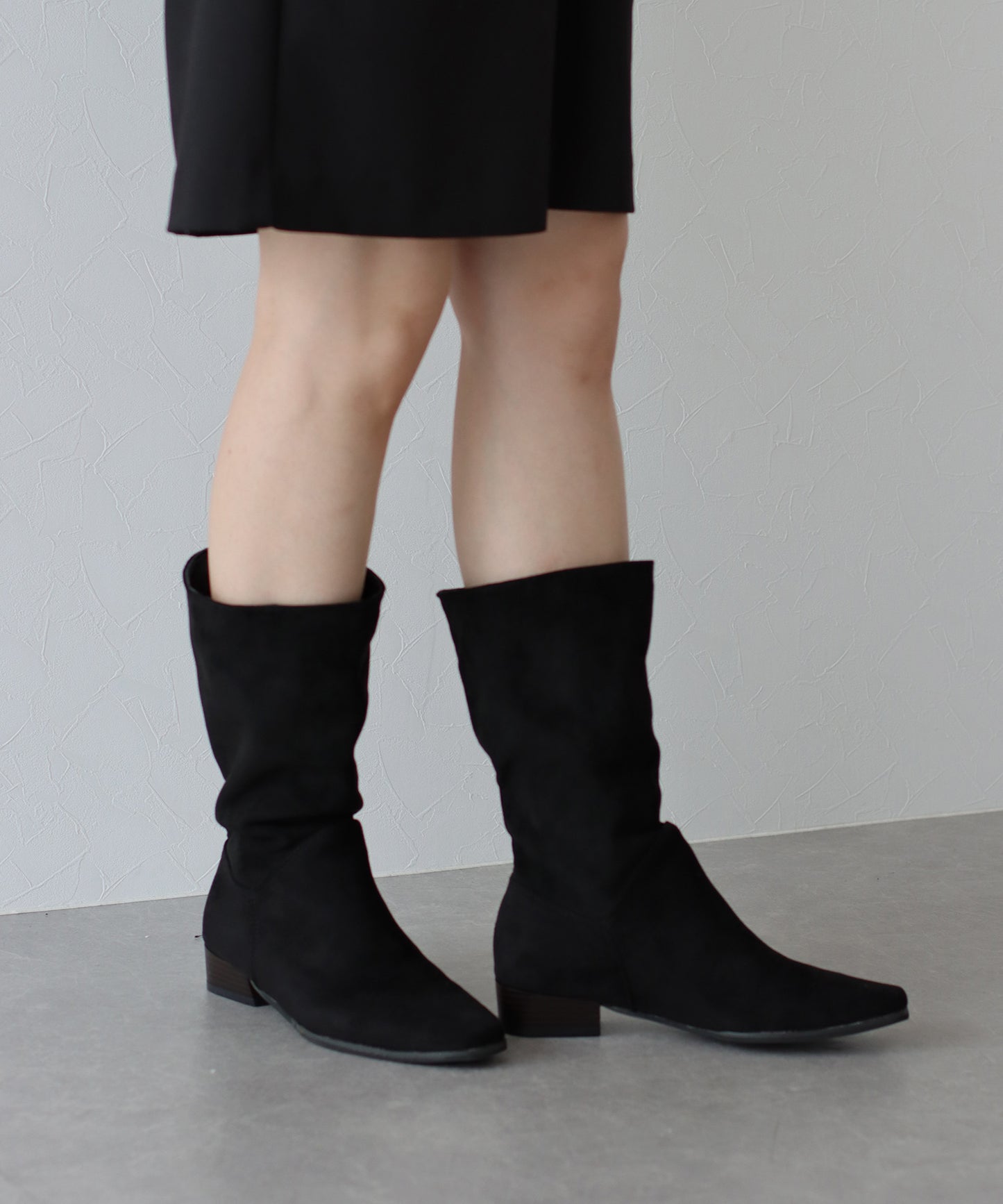 【TIME SALE】フェイクスエードロングブーツ