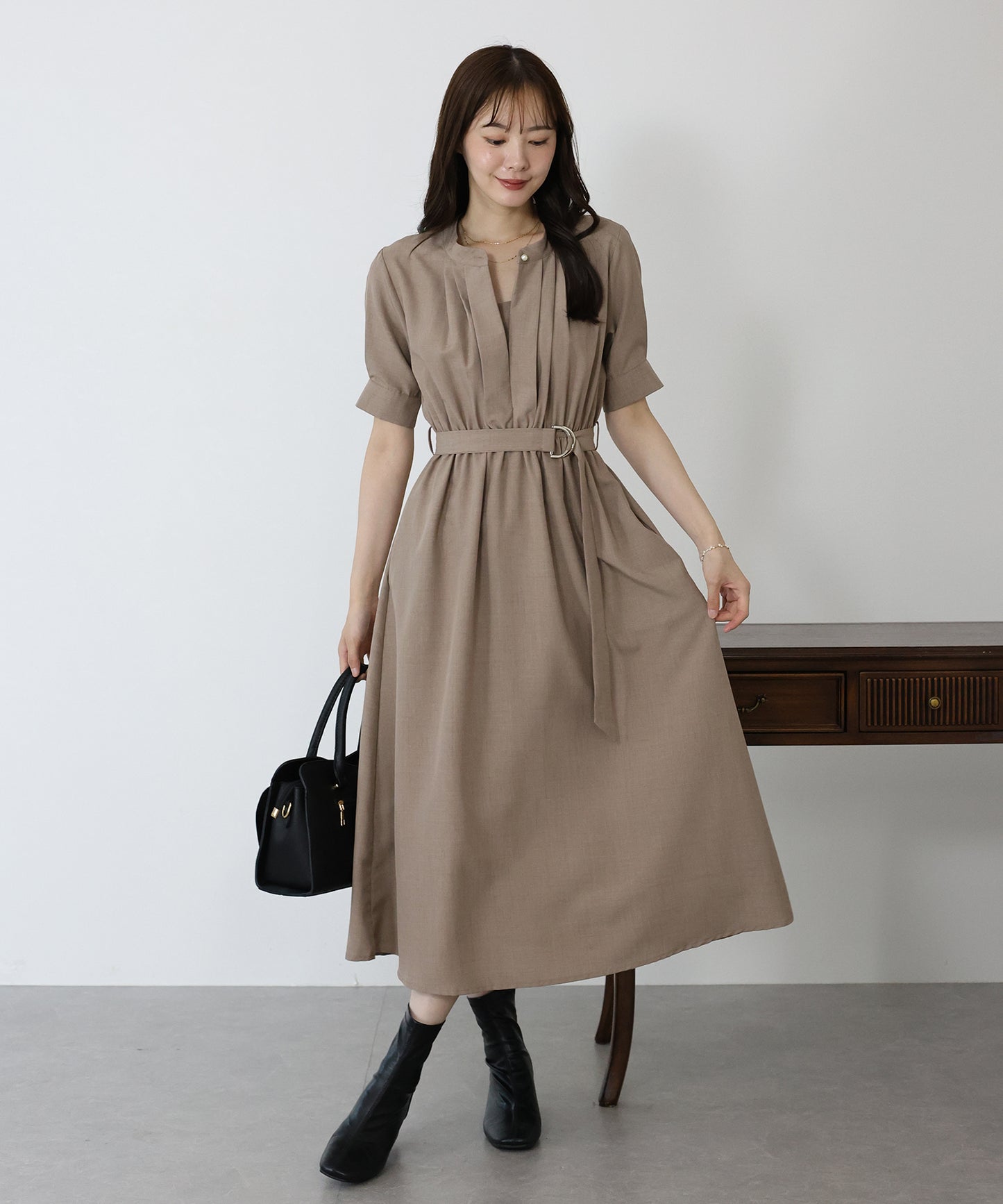 【TIME SALE】2WAYフロントタックワンピース
