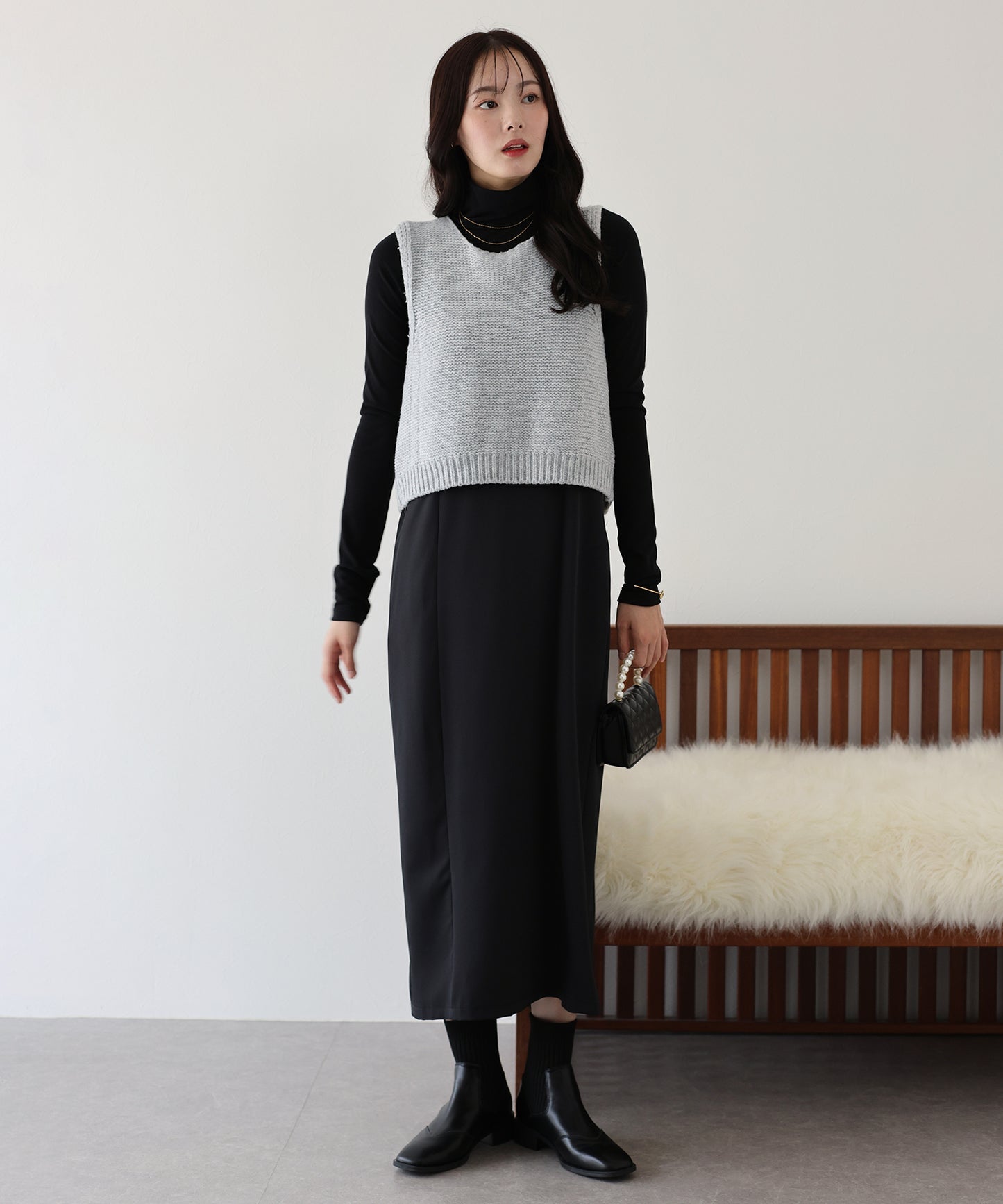 【SALE】リボンニットベスト