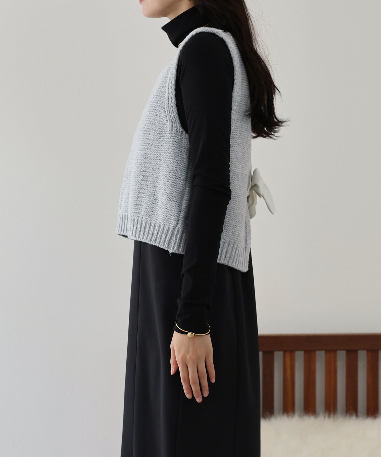【SALE】リボンニットベスト