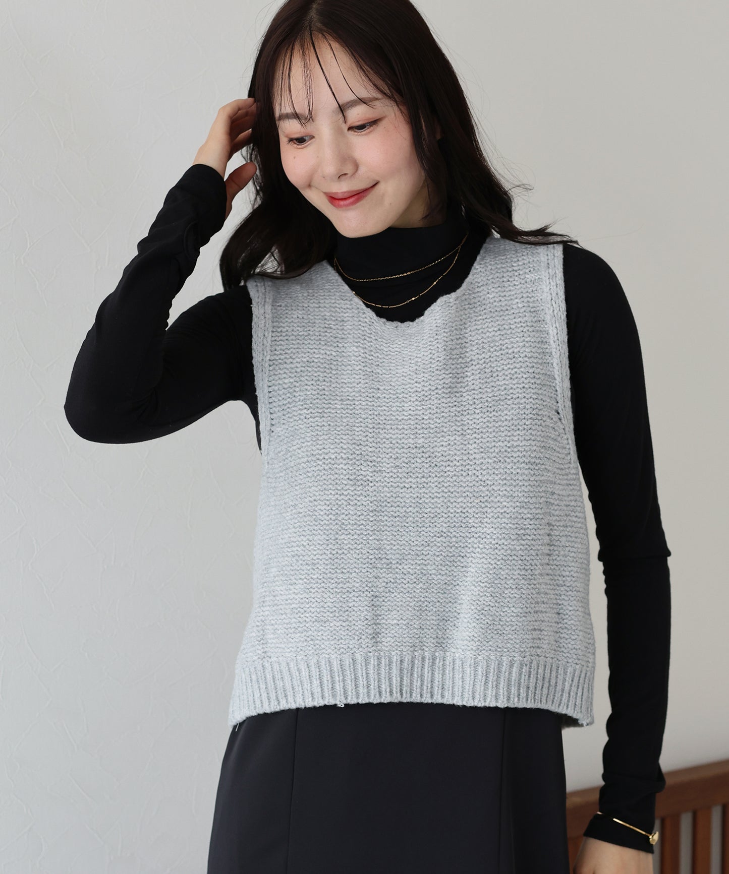 【SALE】リボンニットベスト