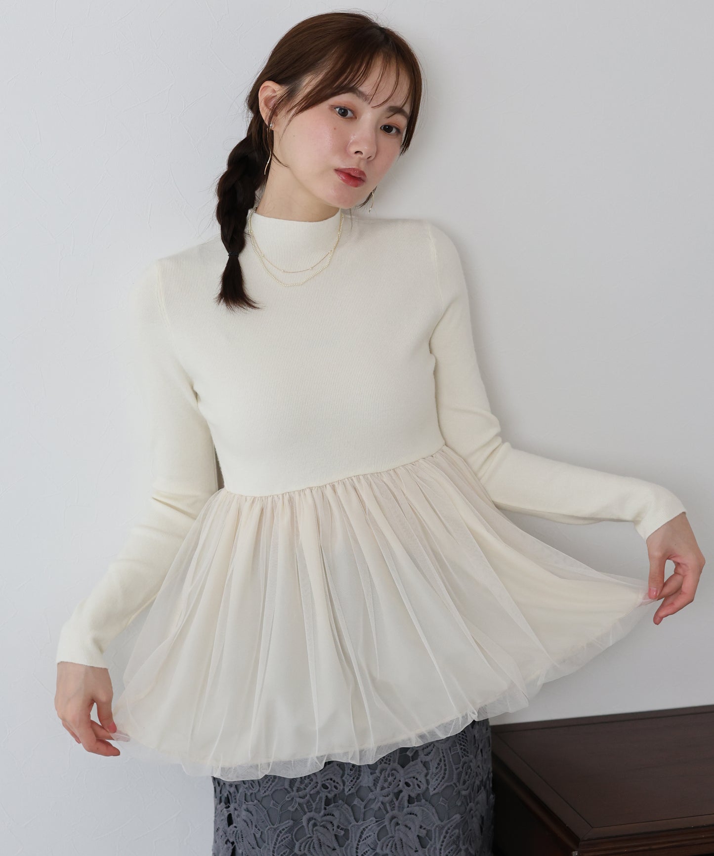 【早割5%OFF】バルーンチュールドッキングニット