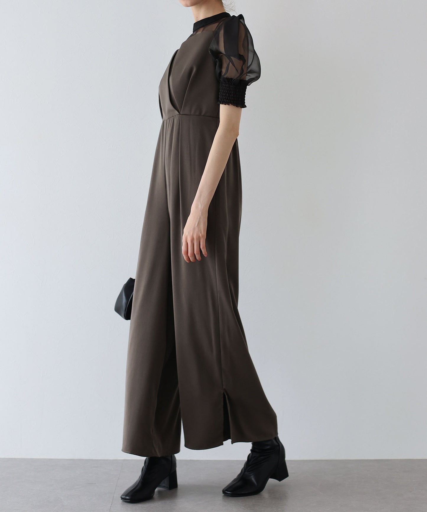 【TIME SALE】イレギュラーカットオールインワンパンツドレス