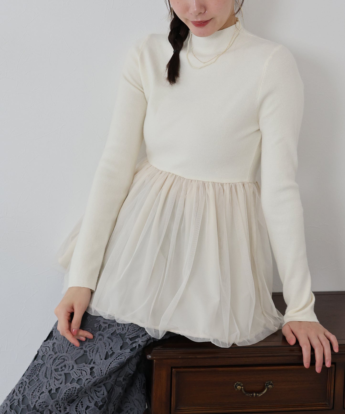 【早割5%OFF】バルーンチュールドッキングニット