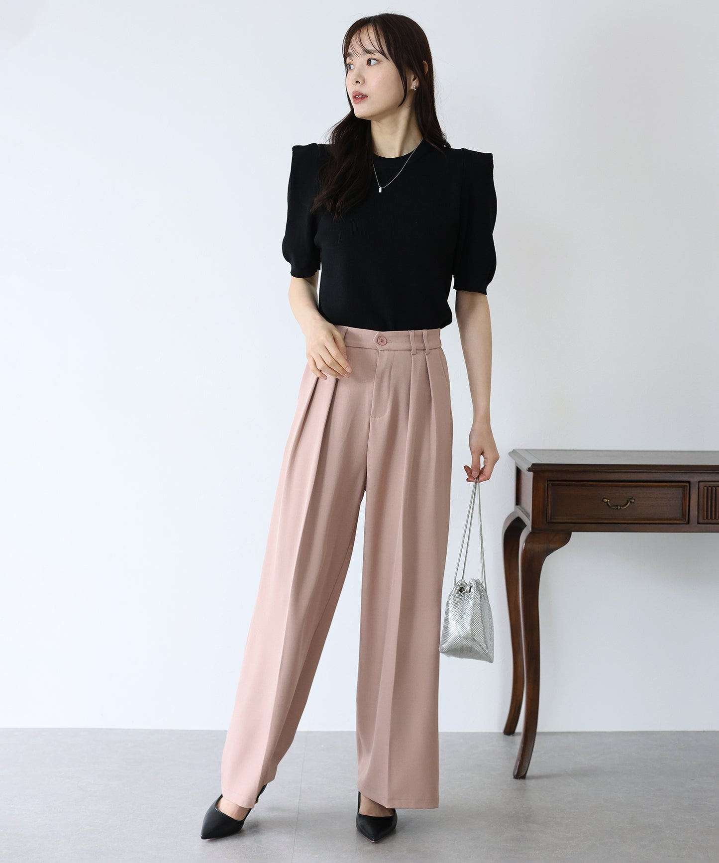 【SALE】タックスリーブサマーニット