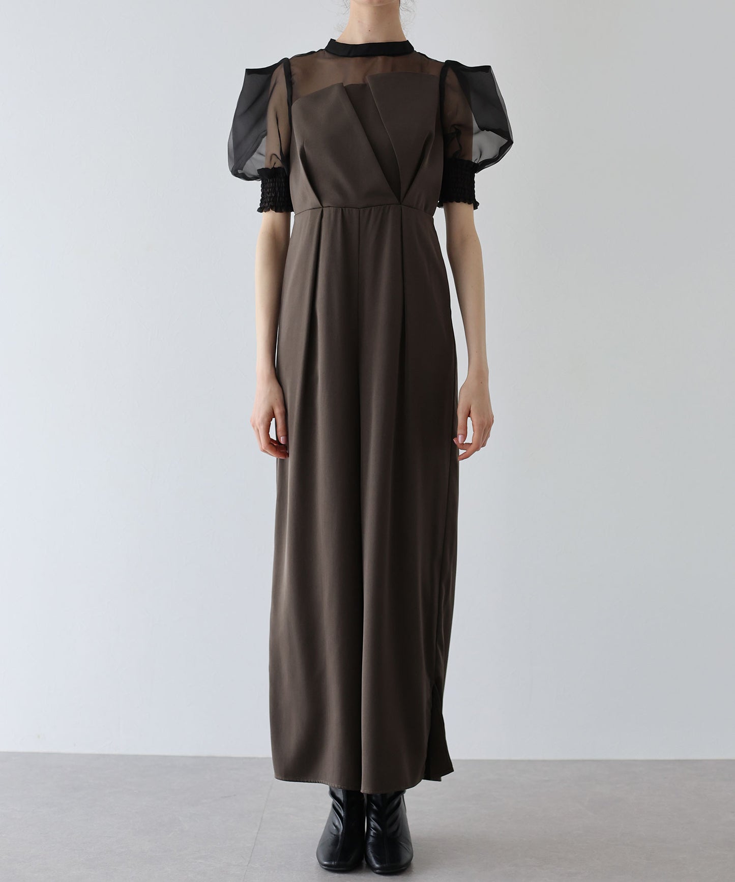 【TIME SALE】イレギュラーカットオールインワンパンツドレス