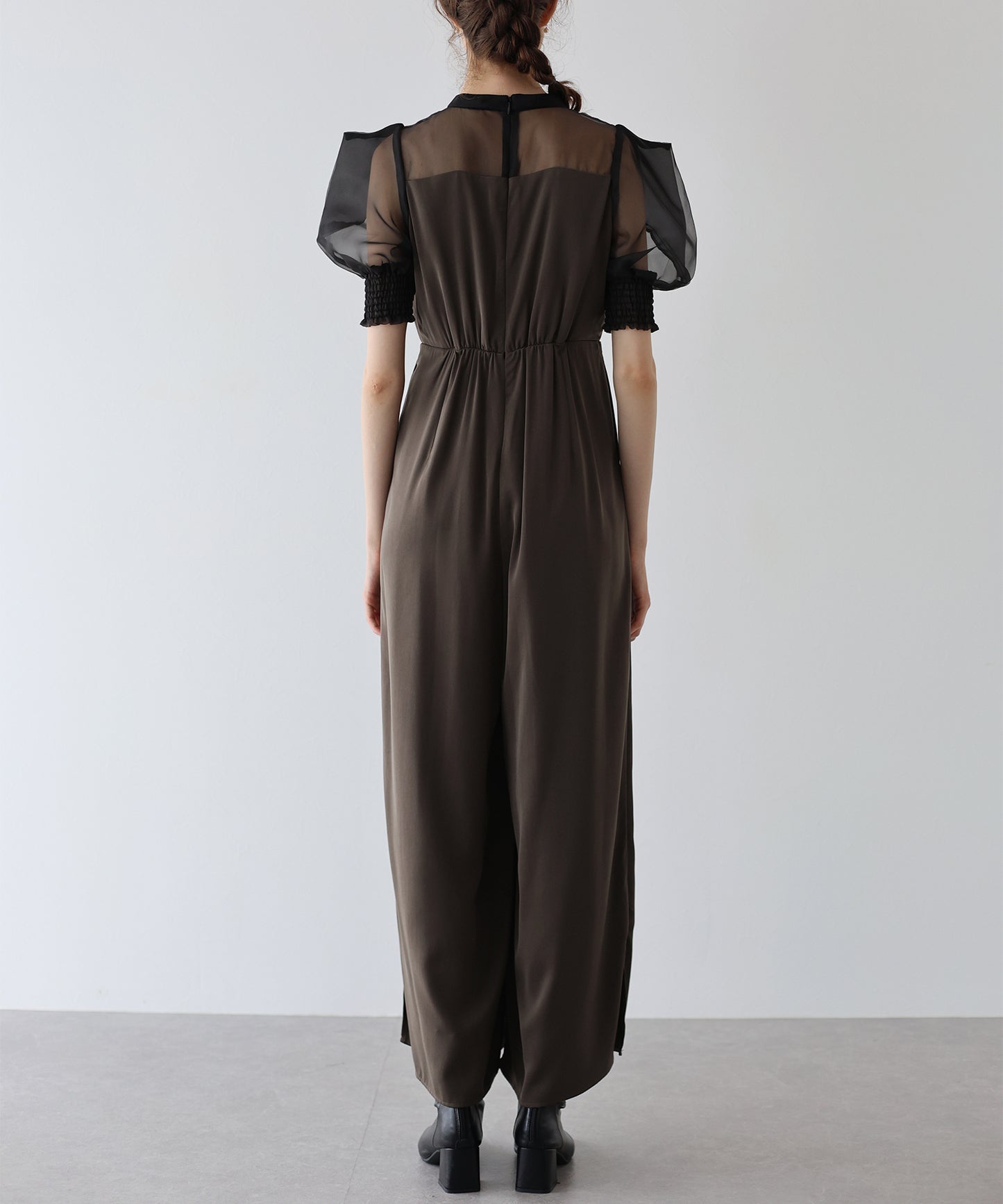 【TIME SALE】イレギュラーカットオールインワンパンツドレス