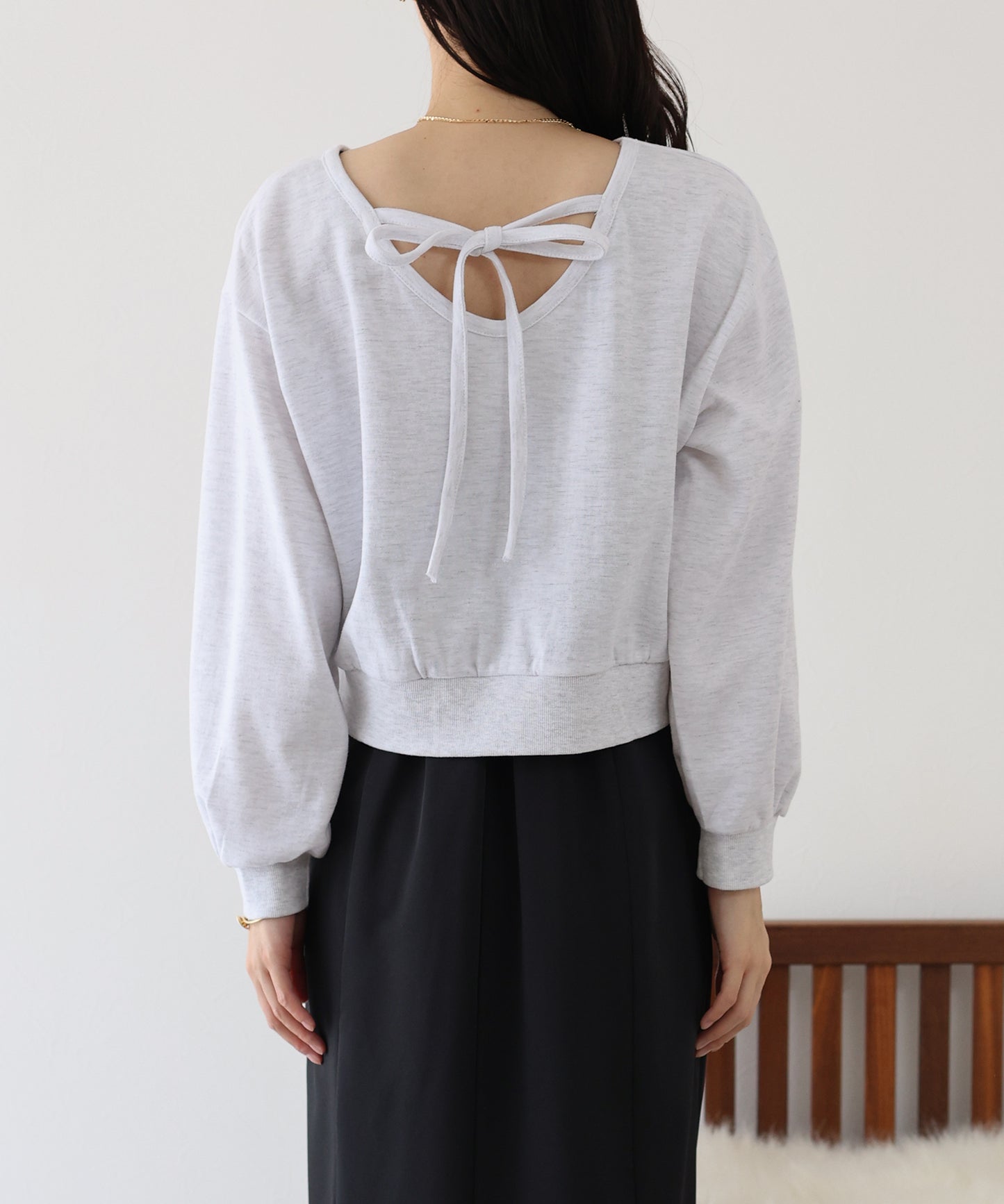 【TIME SALE】バックリボンスウェット