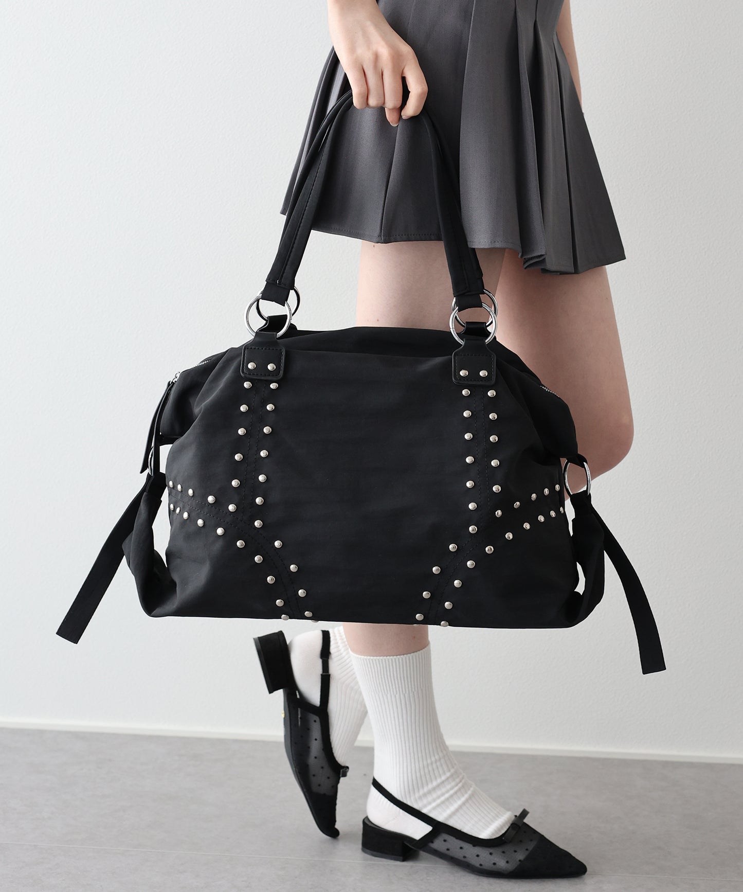 【早割5%OFF】スタッズボストンバッグ