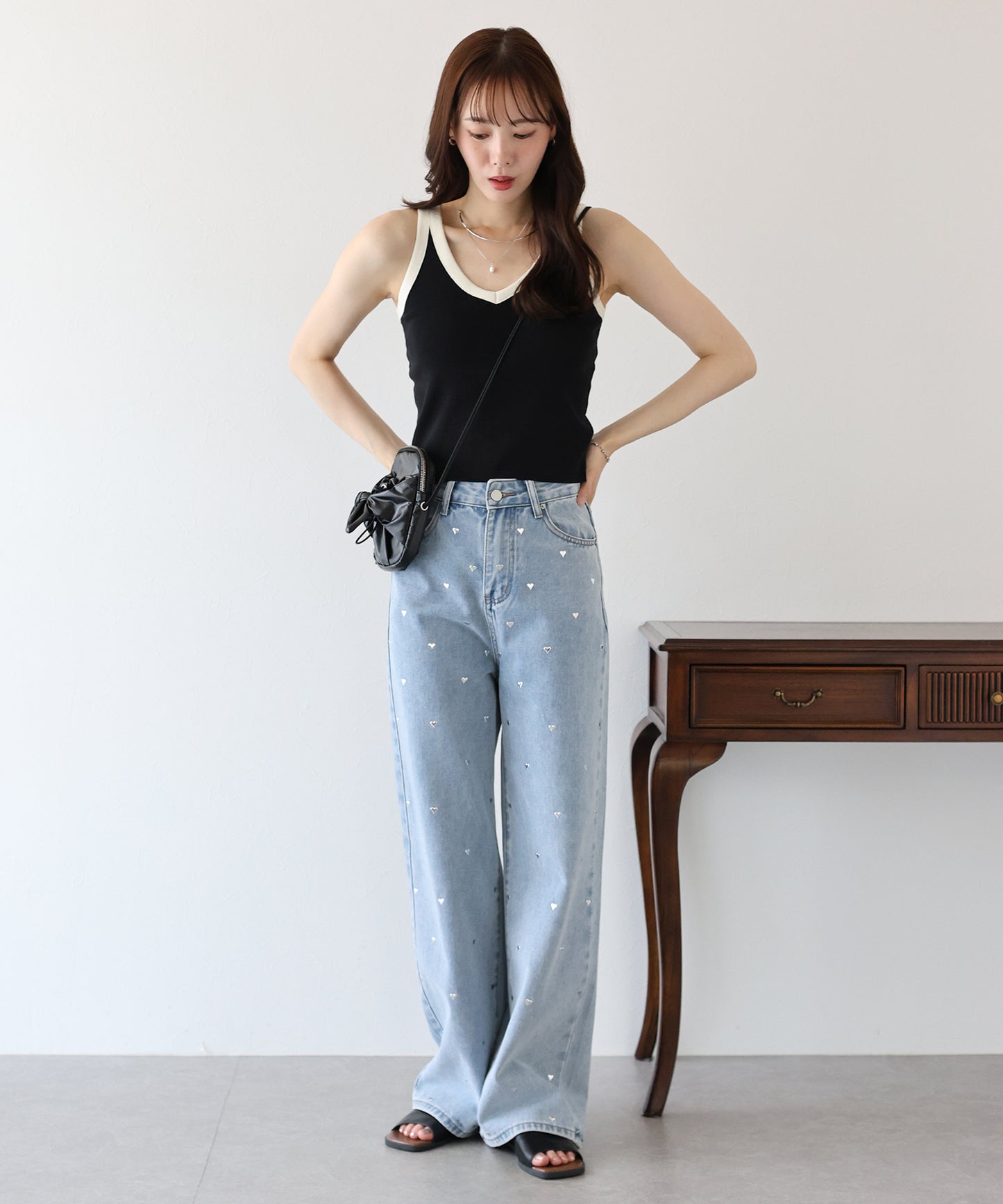 【SALE】2WAYバイカラータンクトップ【ネコポス】