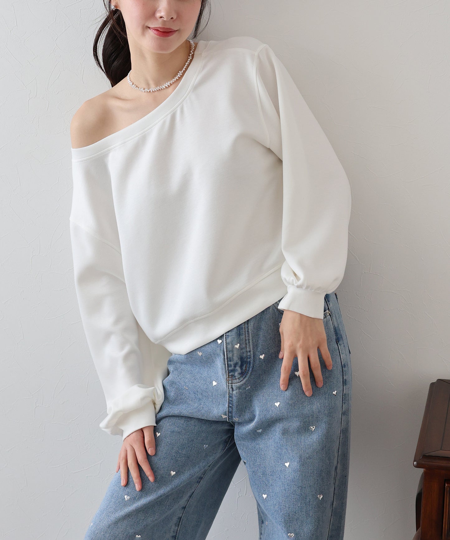 【SALE】オフショルダースウェット