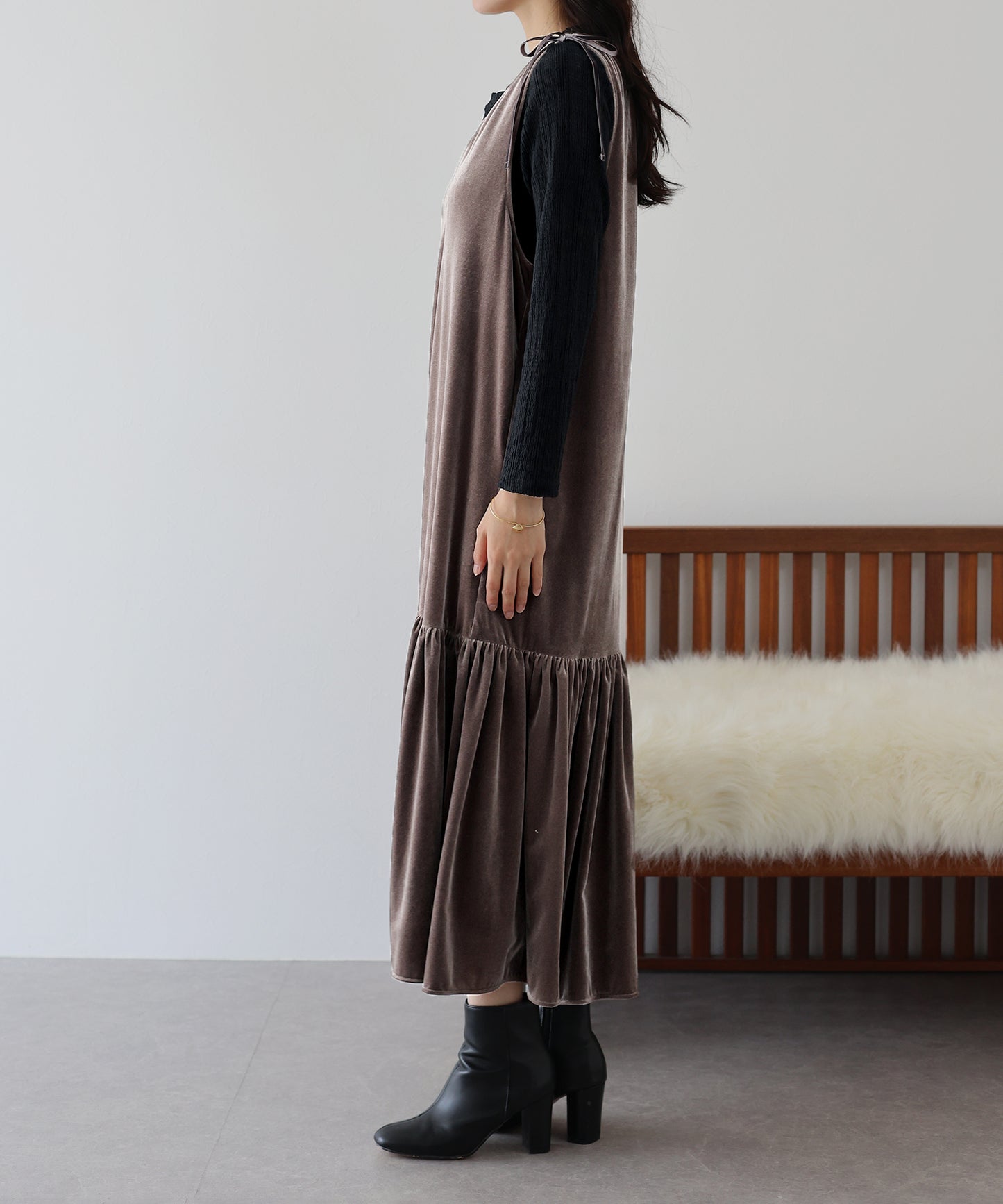 【SALE】ベロアジャンパースカート
