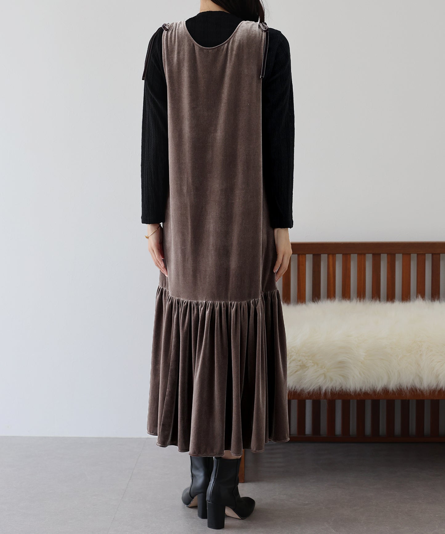 【SALE】ベロアジャンパースカート