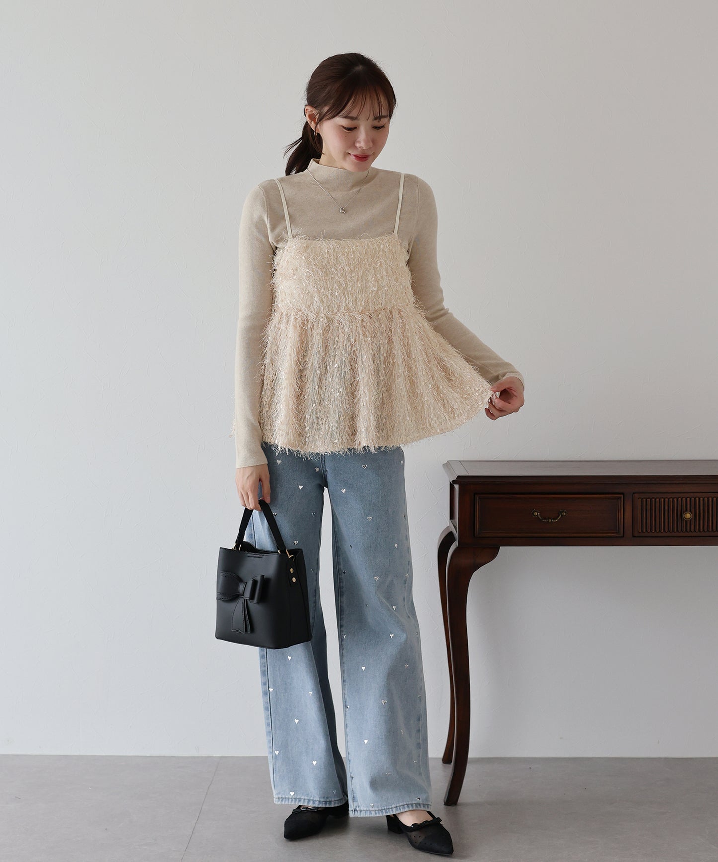 【早割5%OFF】フェザーフリンジビスチェ【ネコポス】