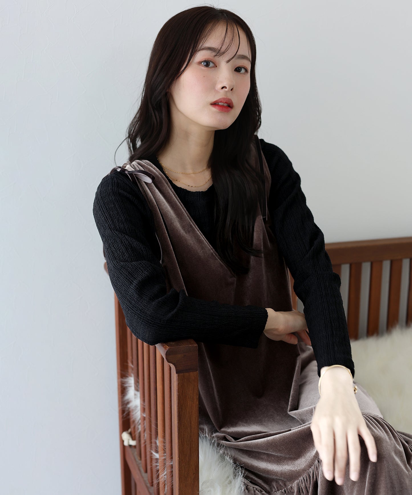 【SALE】ベロアジャンパースカート