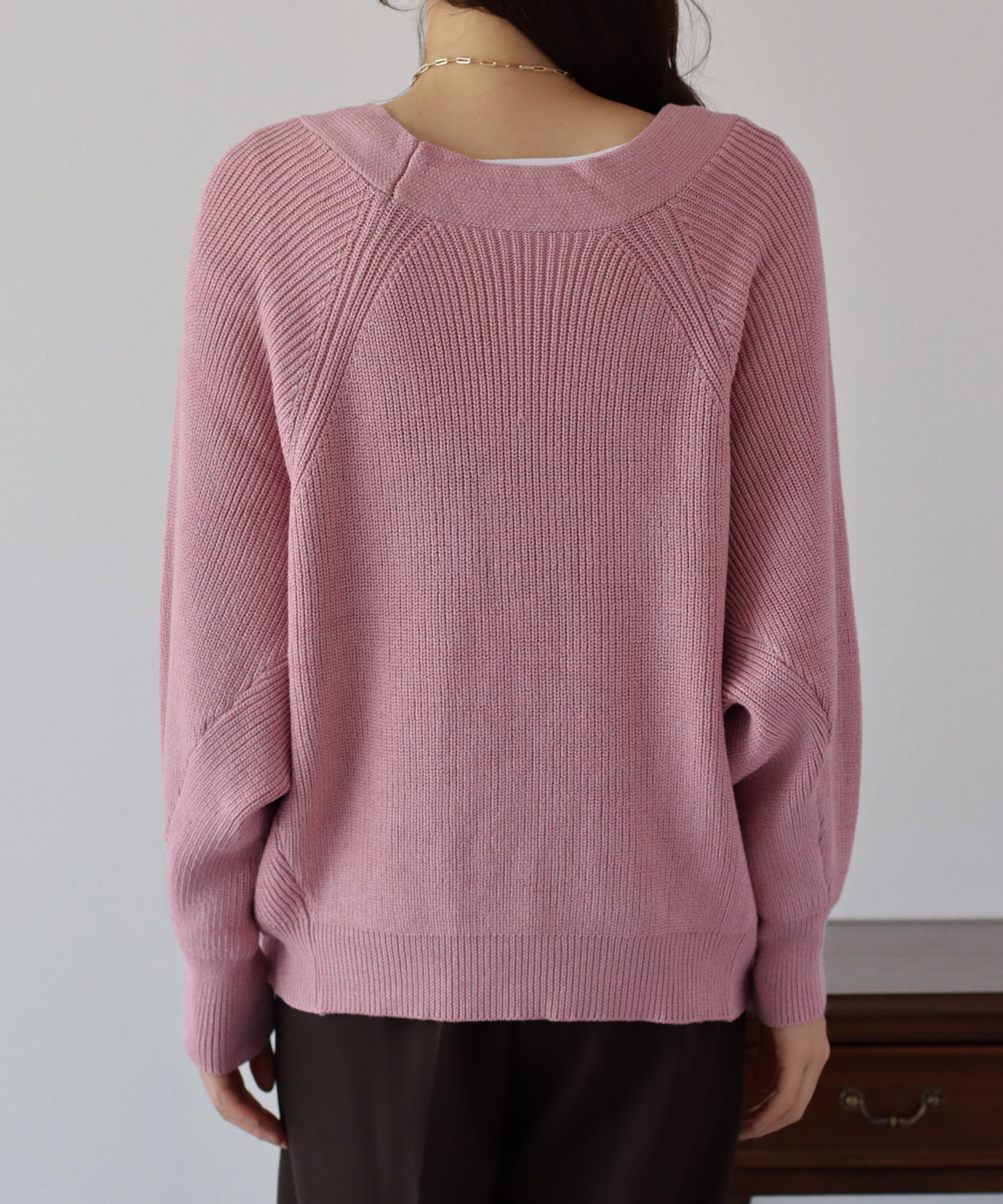 【SALE】なめらかざっくりVネックカーディガン