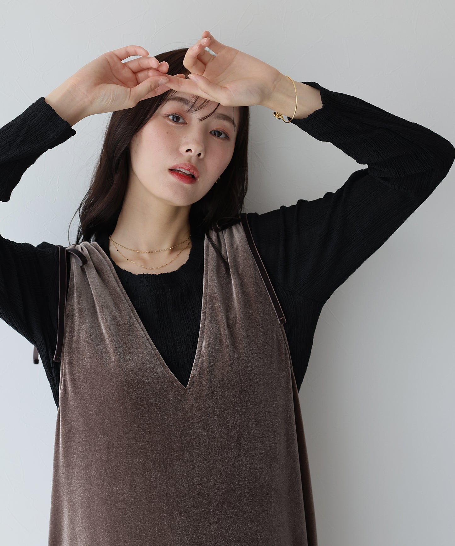 【SALE】ベロアジャンパースカート