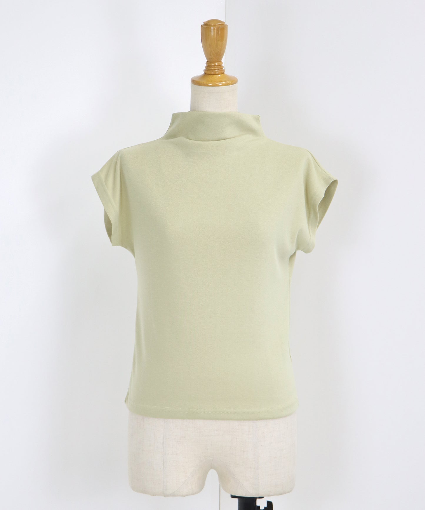 【SALE】ハイネックフレンチスリーブTシャツ【ネコポス】