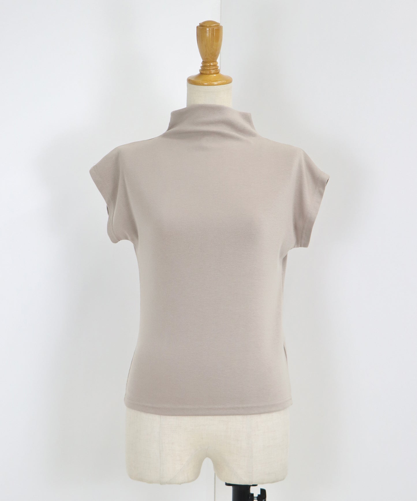 【SALE】ハイネックフレンチスリーブTシャツ【ネコポス】