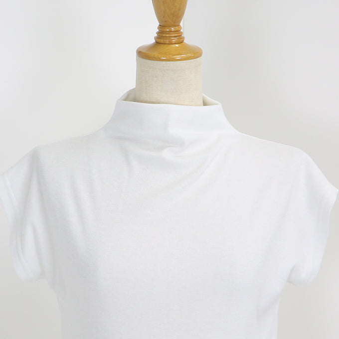 【SALE】ハイネックフレンチスリーブTシャツ【ネコポス】