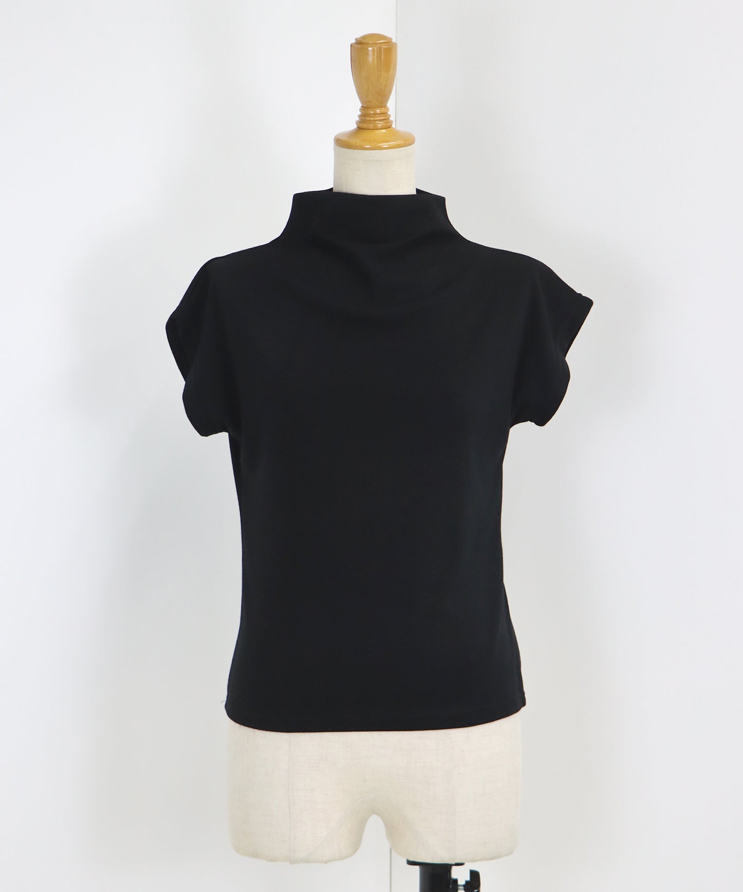 【SALE】ハイネックフレンチスリーブTシャツ【ネコポス】