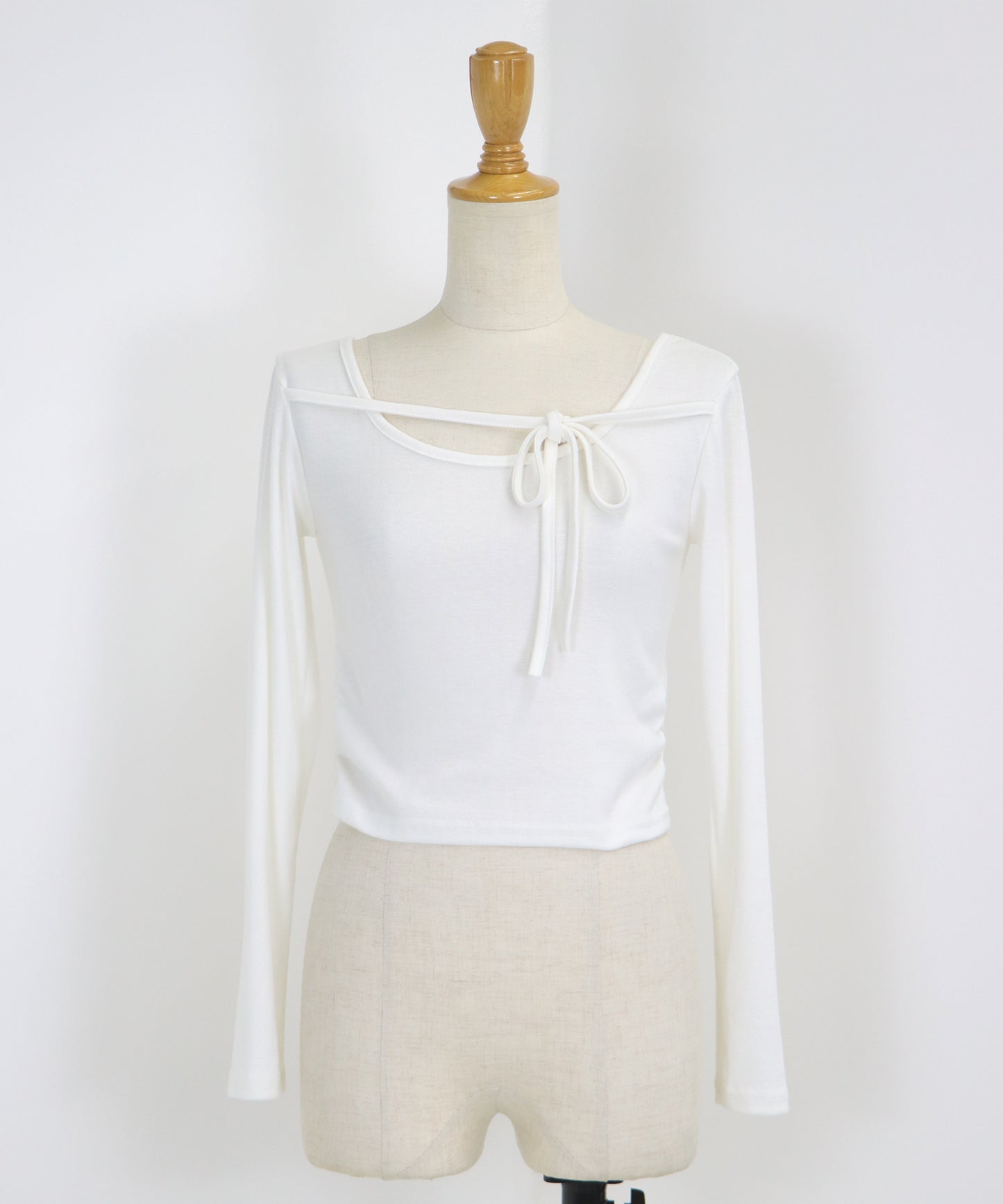 【SALE】フロントリボン付きカットソー
