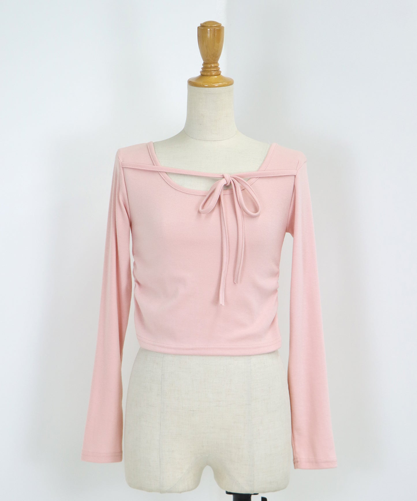 【SALE】フロントリボン付きカットソー