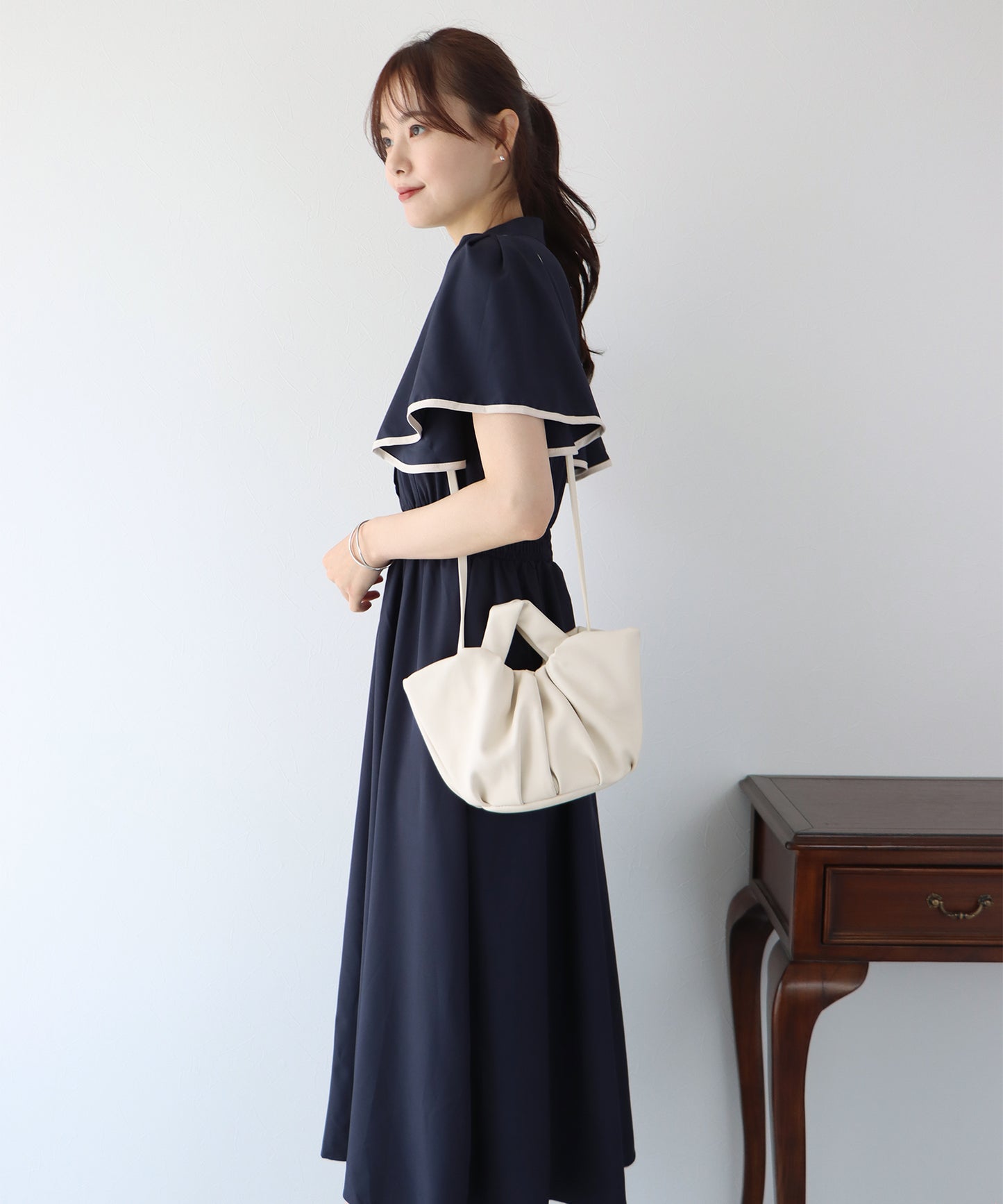 【SALE】ギャザーハンドバッグ