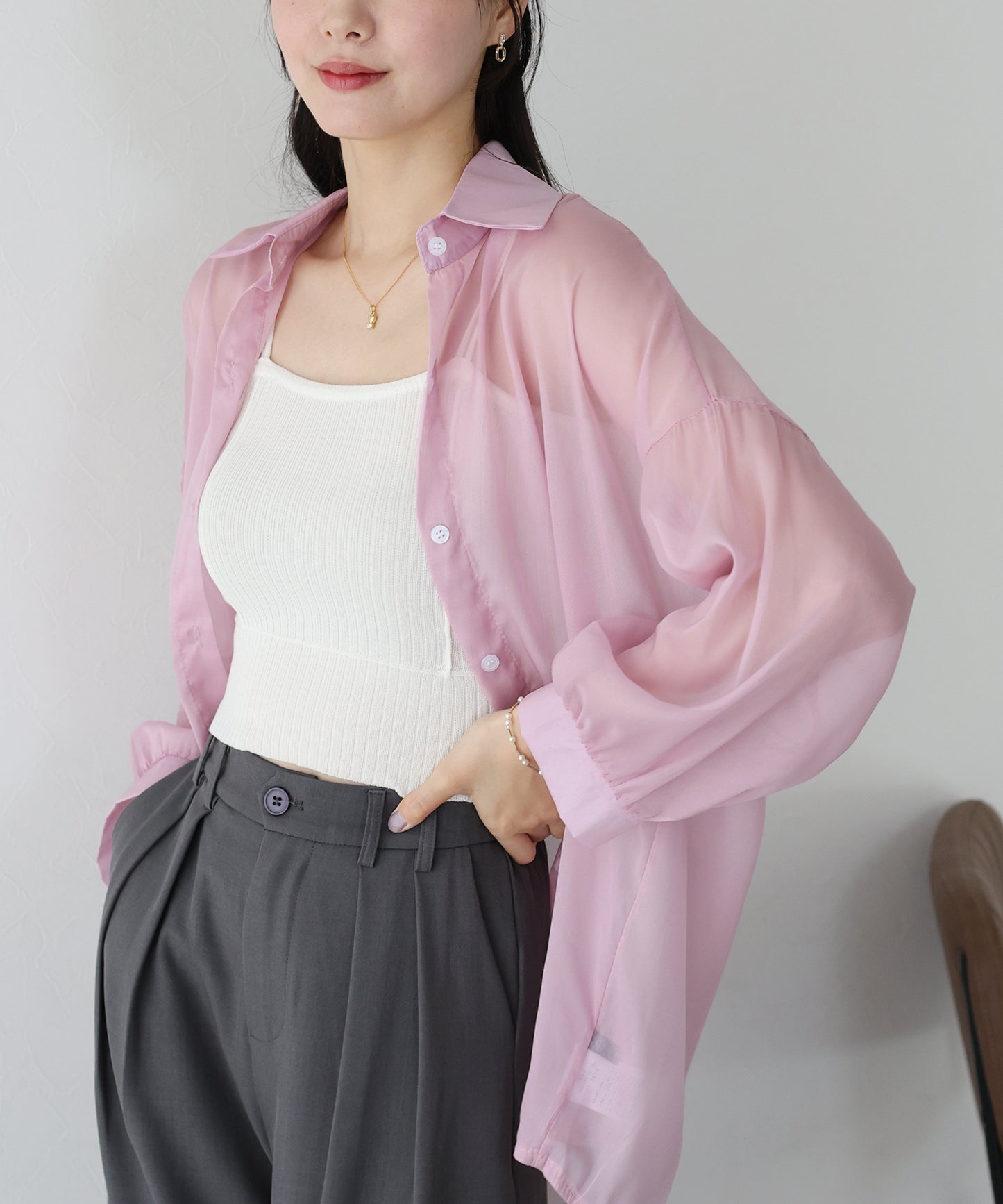 【SALE】シアーシャツ【ネコポス】