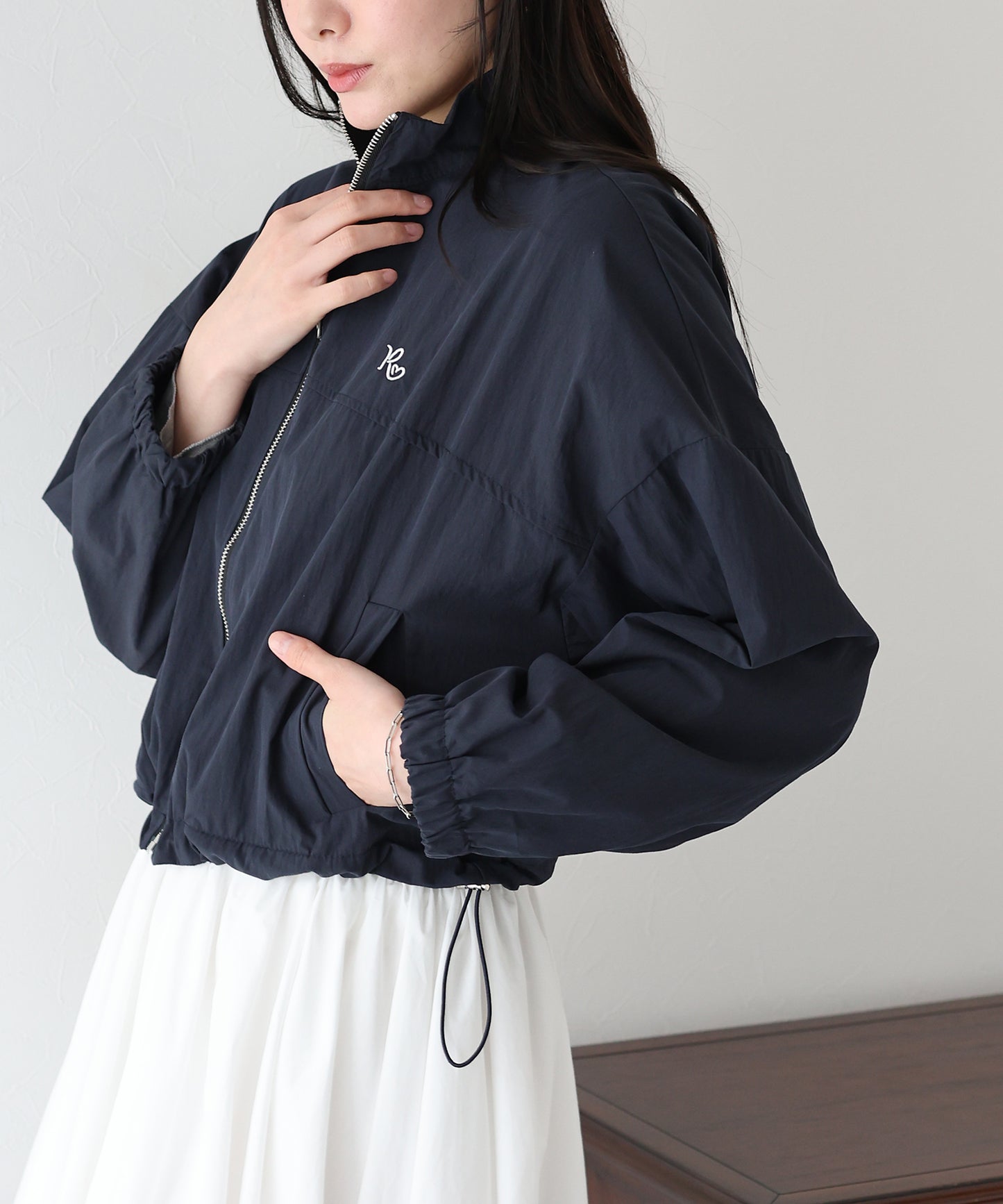 【TIME SALE】ワンポイント刺繍ブルゾン